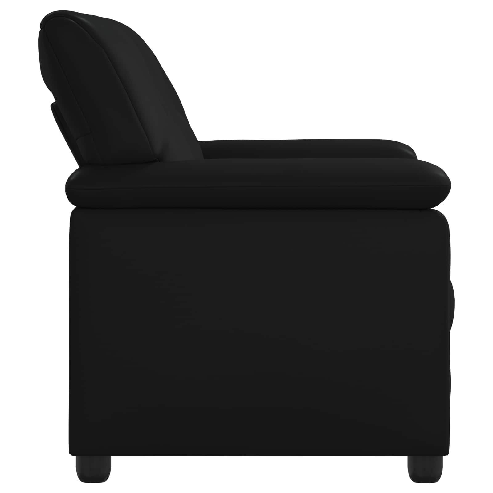 Sofa Black 151 x 85 x 93 cm Faux Leather