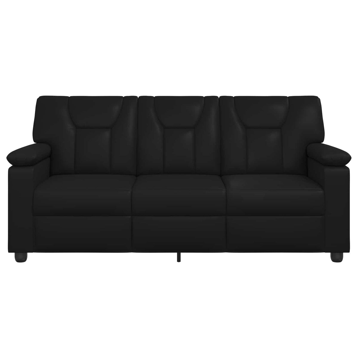 Sofa Black 191 x 85 x 93 cm Faux Leather