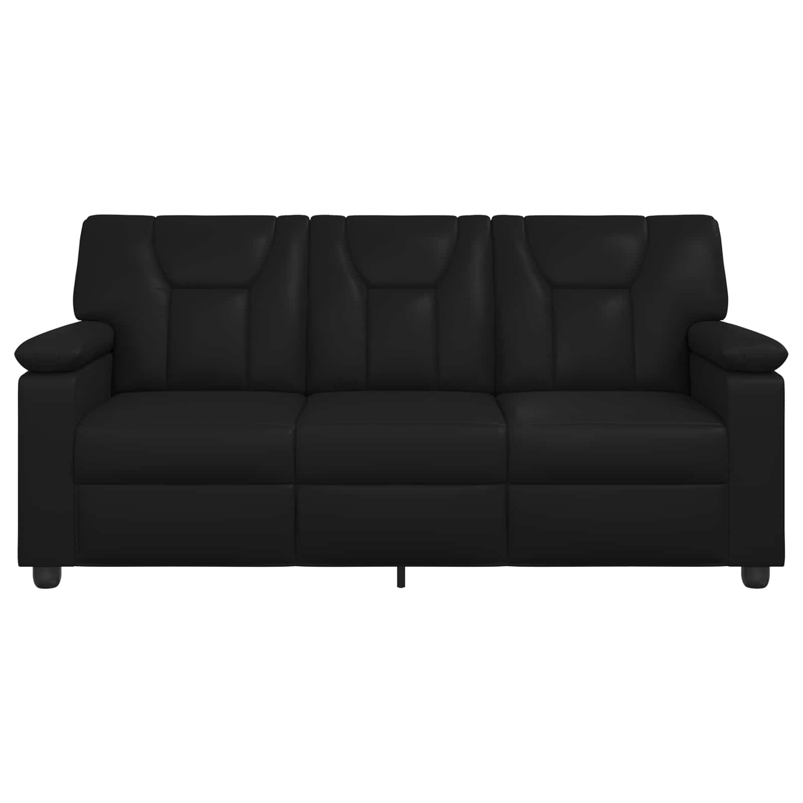 Sofa Black 191 x 85 x 93 cm Faux Leather