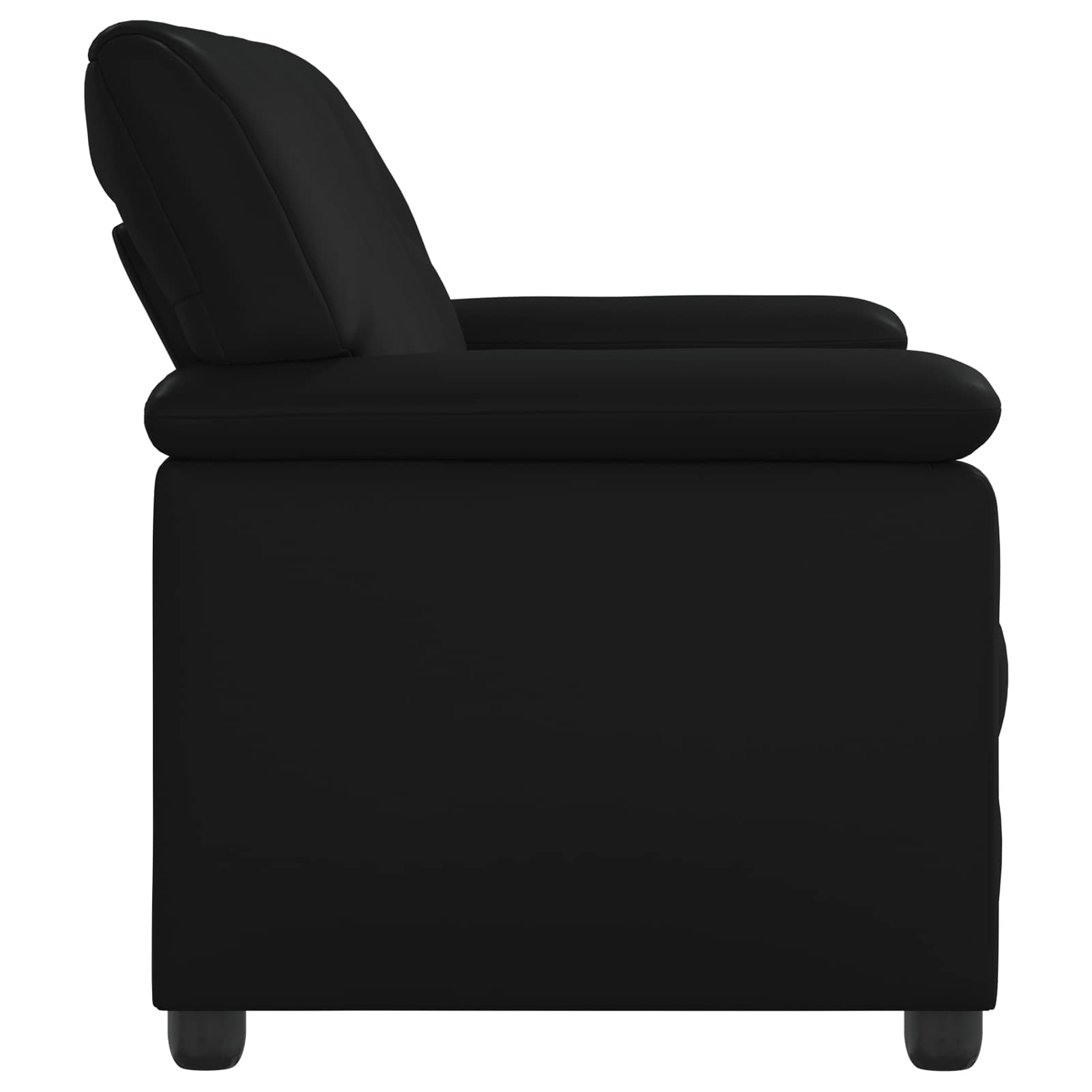 Sofa Black 191 x 85 x 93 cm Faux Leather