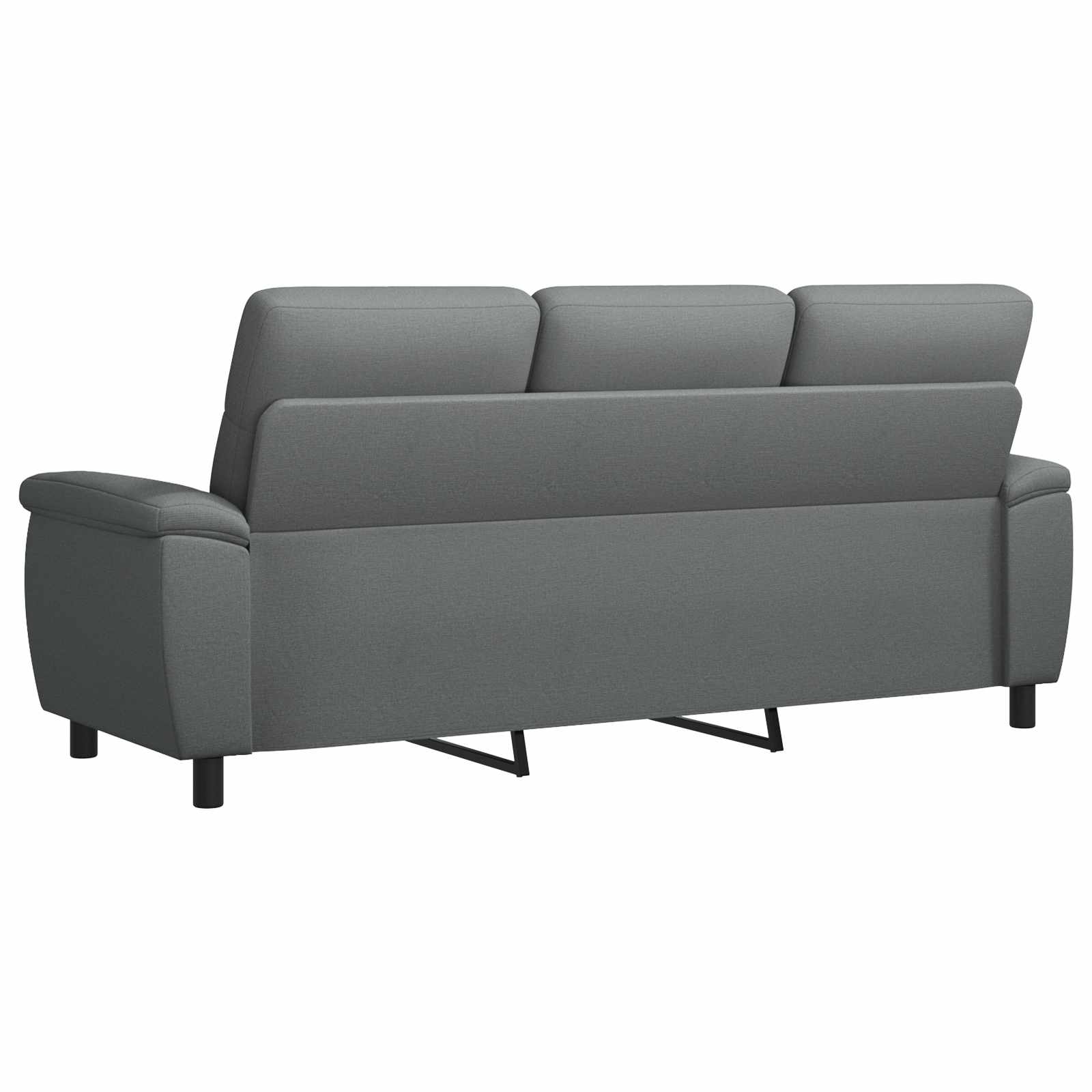 Sofa Dark Grey 214 x 90 x 95 cm Fabric