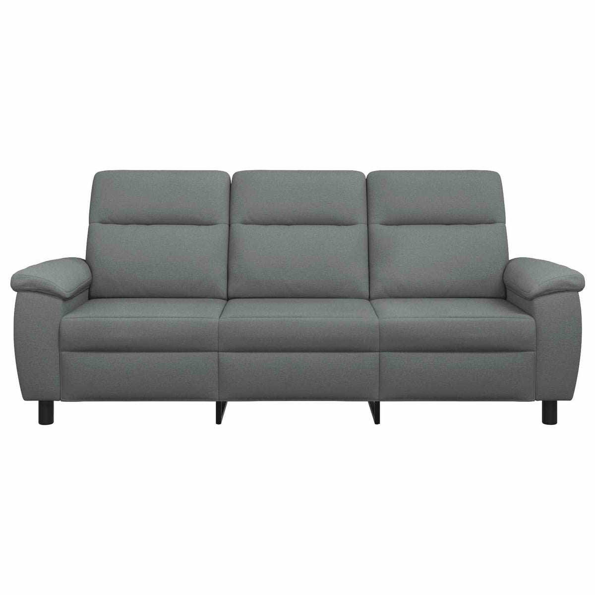 Sofa Dark Grey 214 x 90 x 95 cm Fabric
