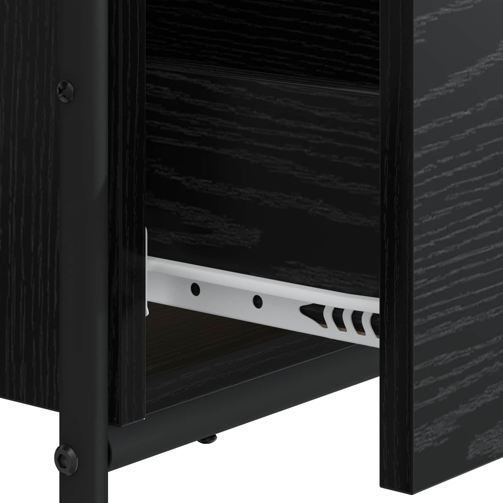 Desk with Storage Black Oak 120 x 50 x 75 cm