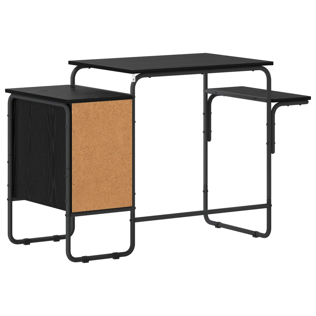 Desk with Storage Black Oak 120 x 50 x 75 cm