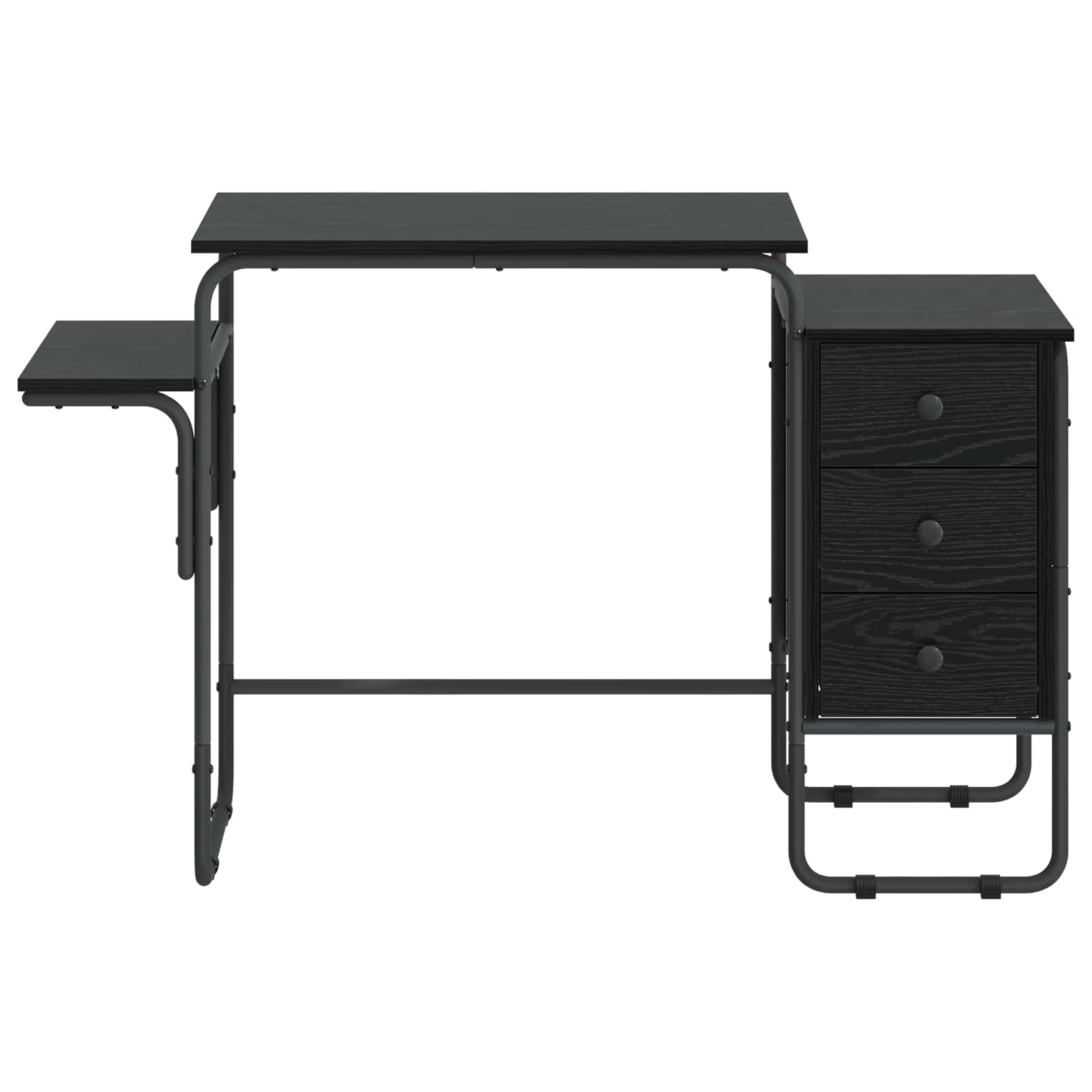 Desk with Storage Black Oak 120 x 50 x 75 cm
