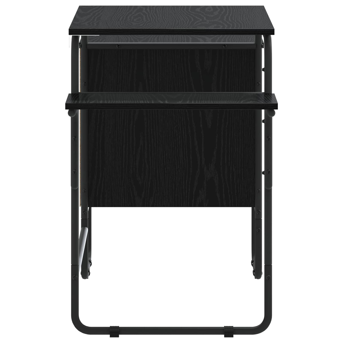 Desk with Storage Black Oak 120 x 50 x 75 cm