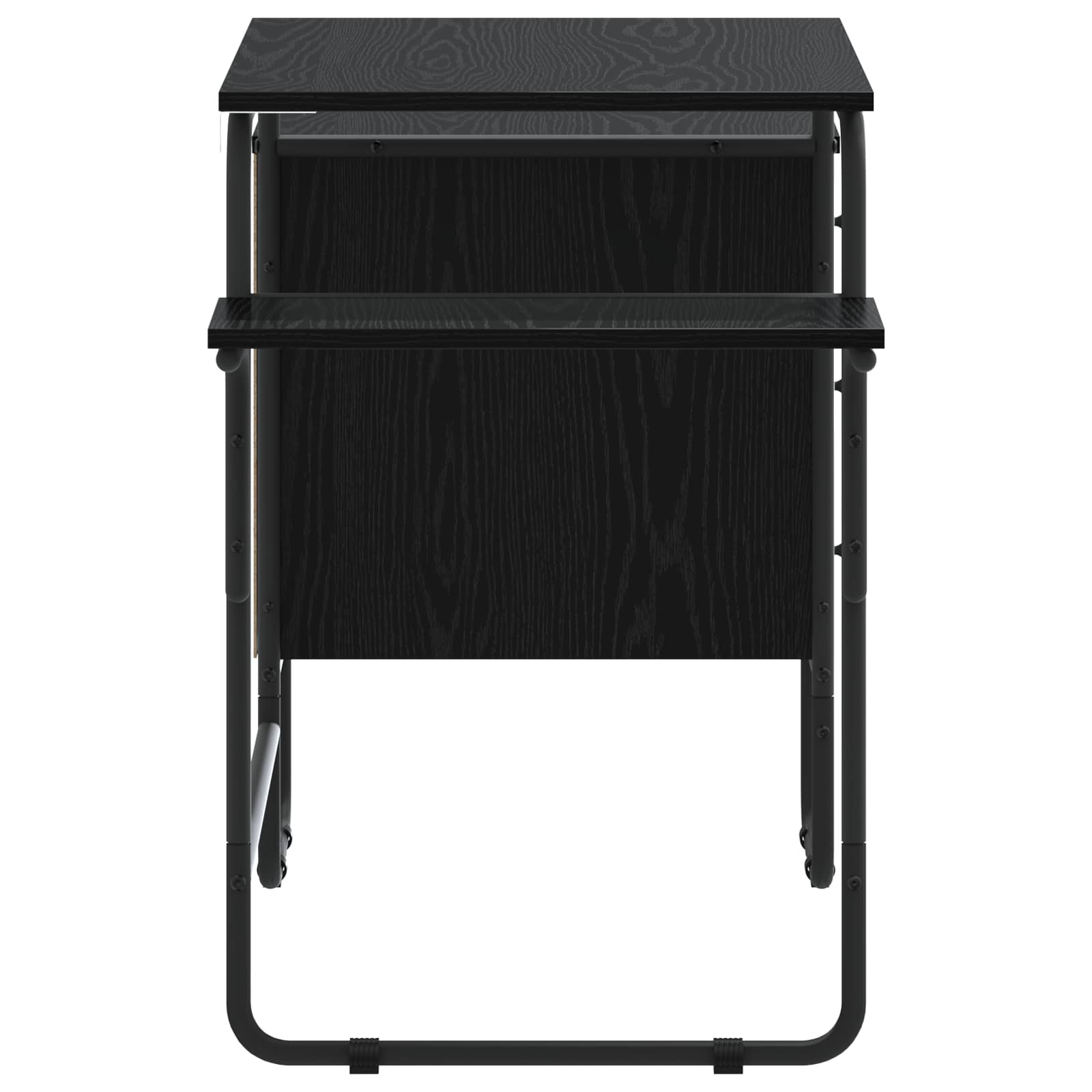 Desk with Storage Black Oak 120 x 50 x 75 cm