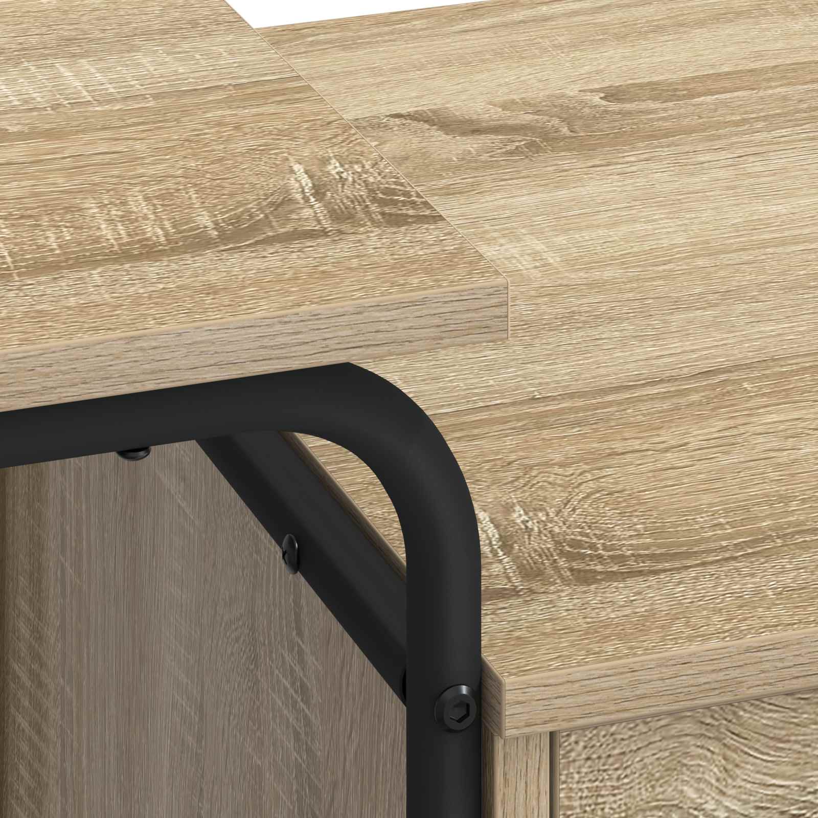 Desk with Storage Sonoma Oak 120 x 50 x 75 cm