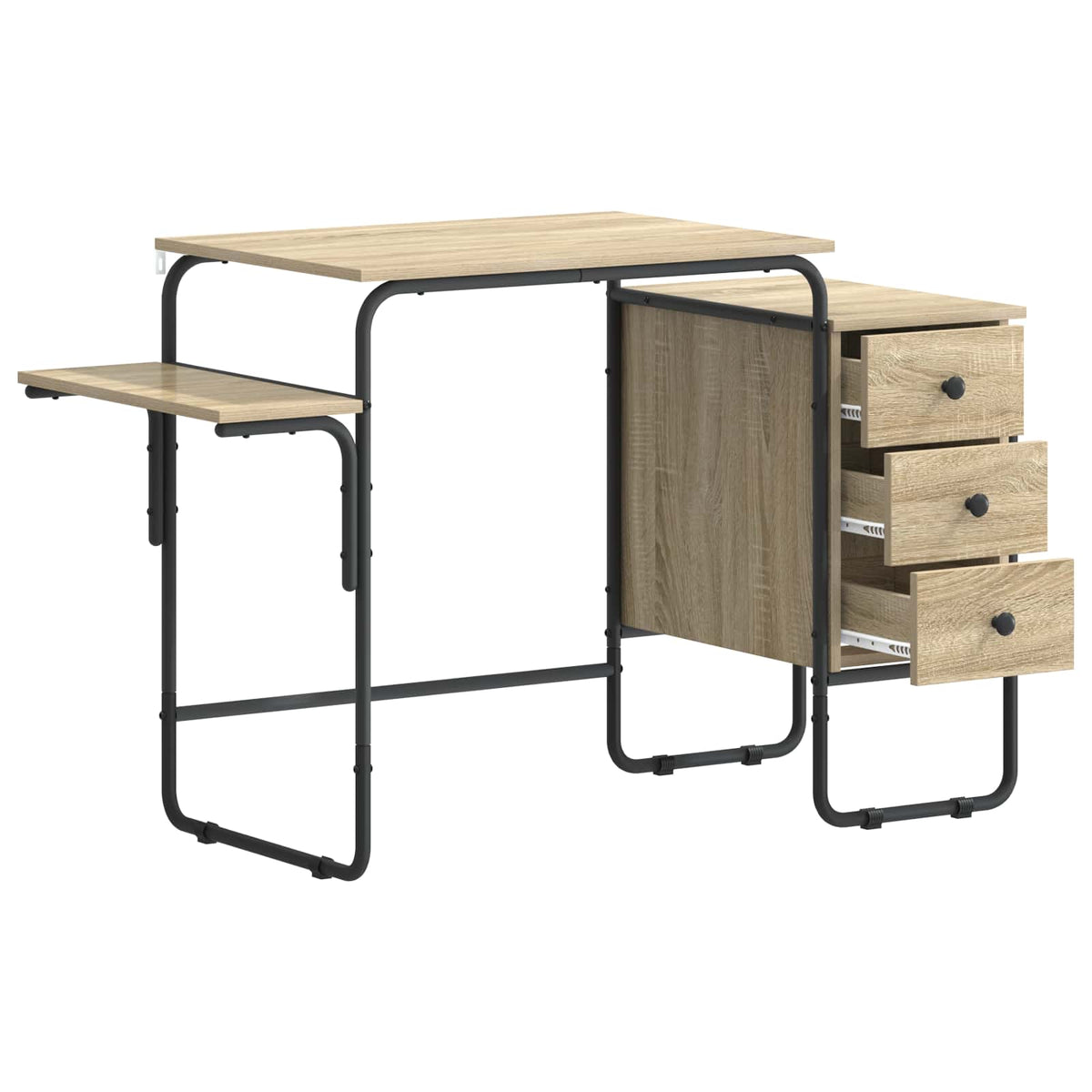 Desk with Storage Sonoma Oak 120 x 50 x 75 cm