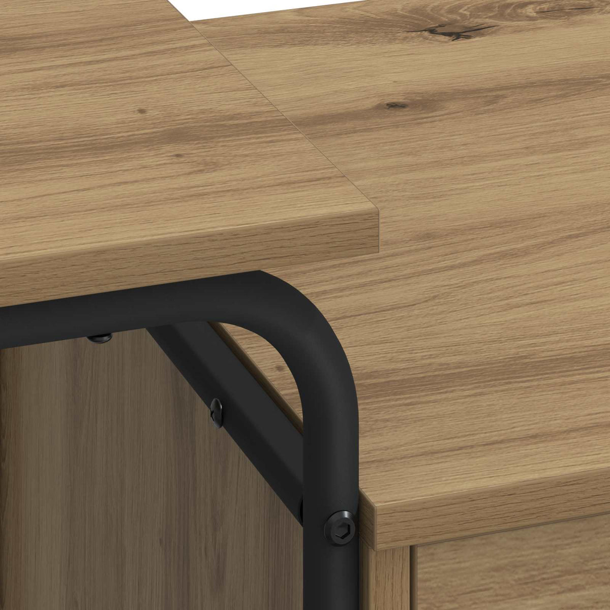 Desk with Storage Artisan Oak 120 x 50 x 75 cm