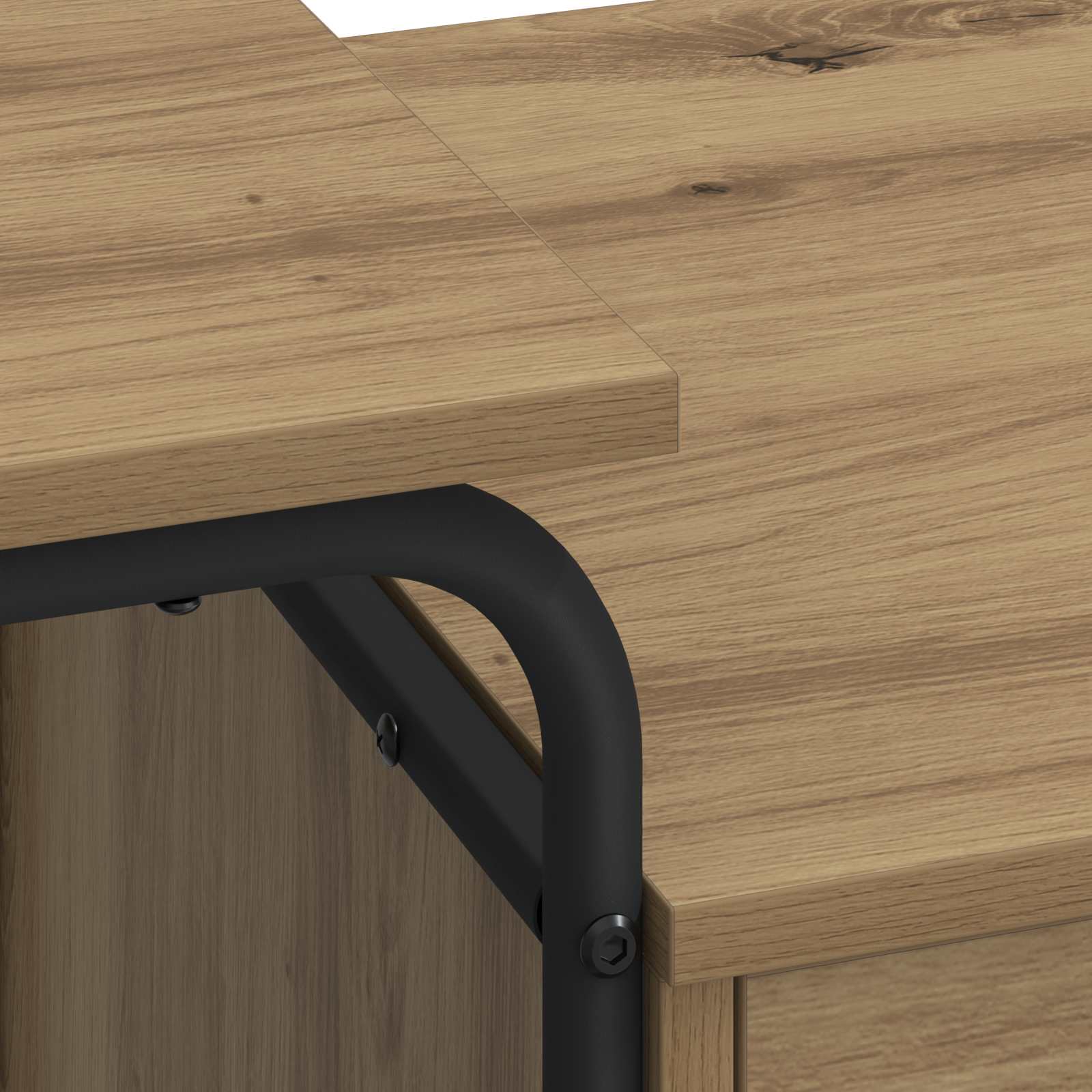 Desk with Storage Artisan Oak 120 x 50 x 75 cm