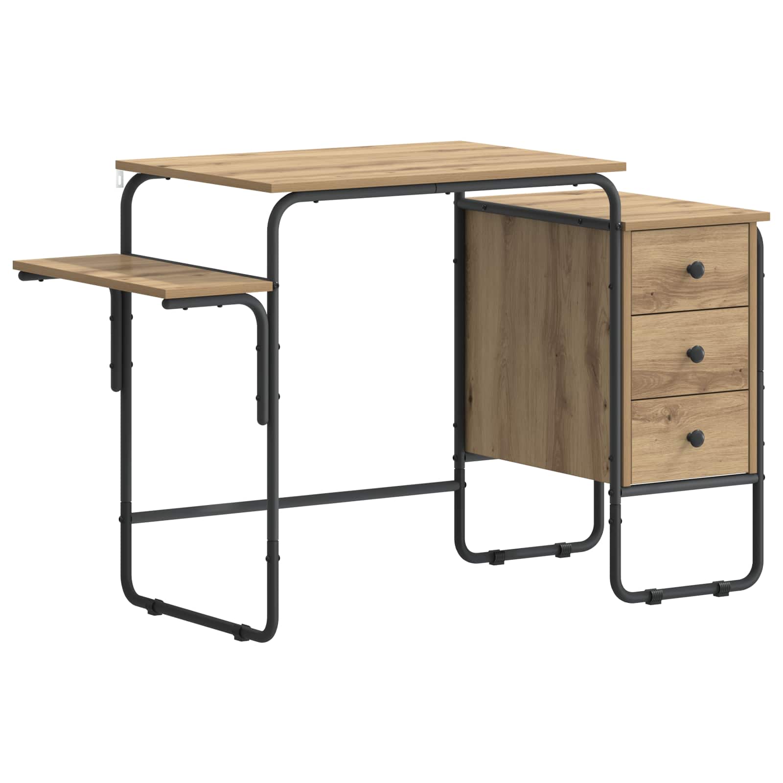 Desk with Storage Artisan Oak 120 x 50 x 75 cm