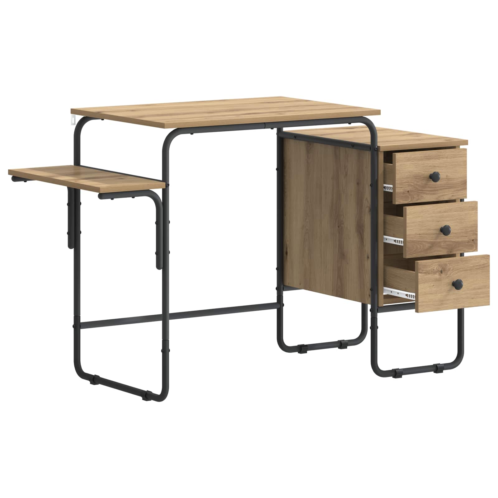 Desk with Storage Artisan Oak 120 x 50 x 75 cm