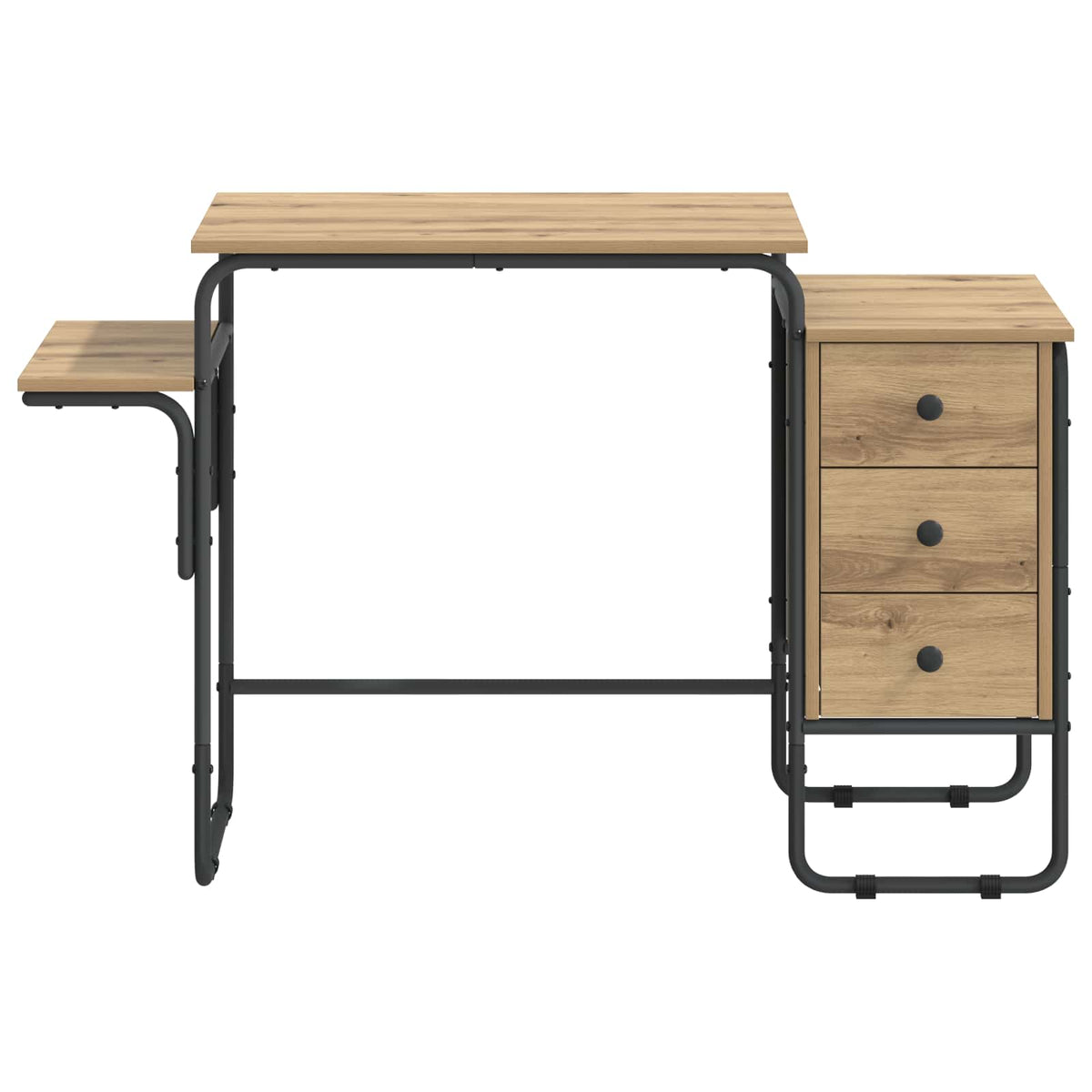 Desk with Storage Artisan Oak 120 x 50 x 75 cm
