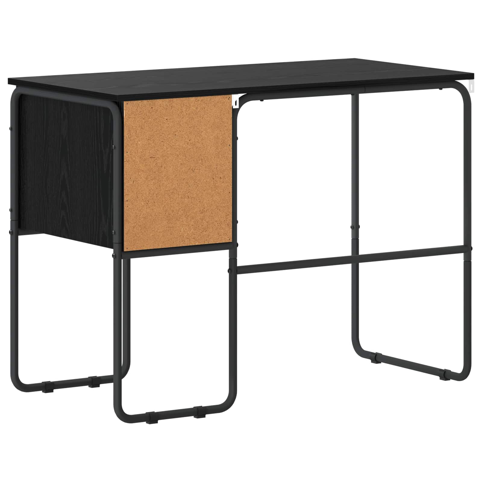 Desk with Storage Black Oak 100 x 50 x 75 cm