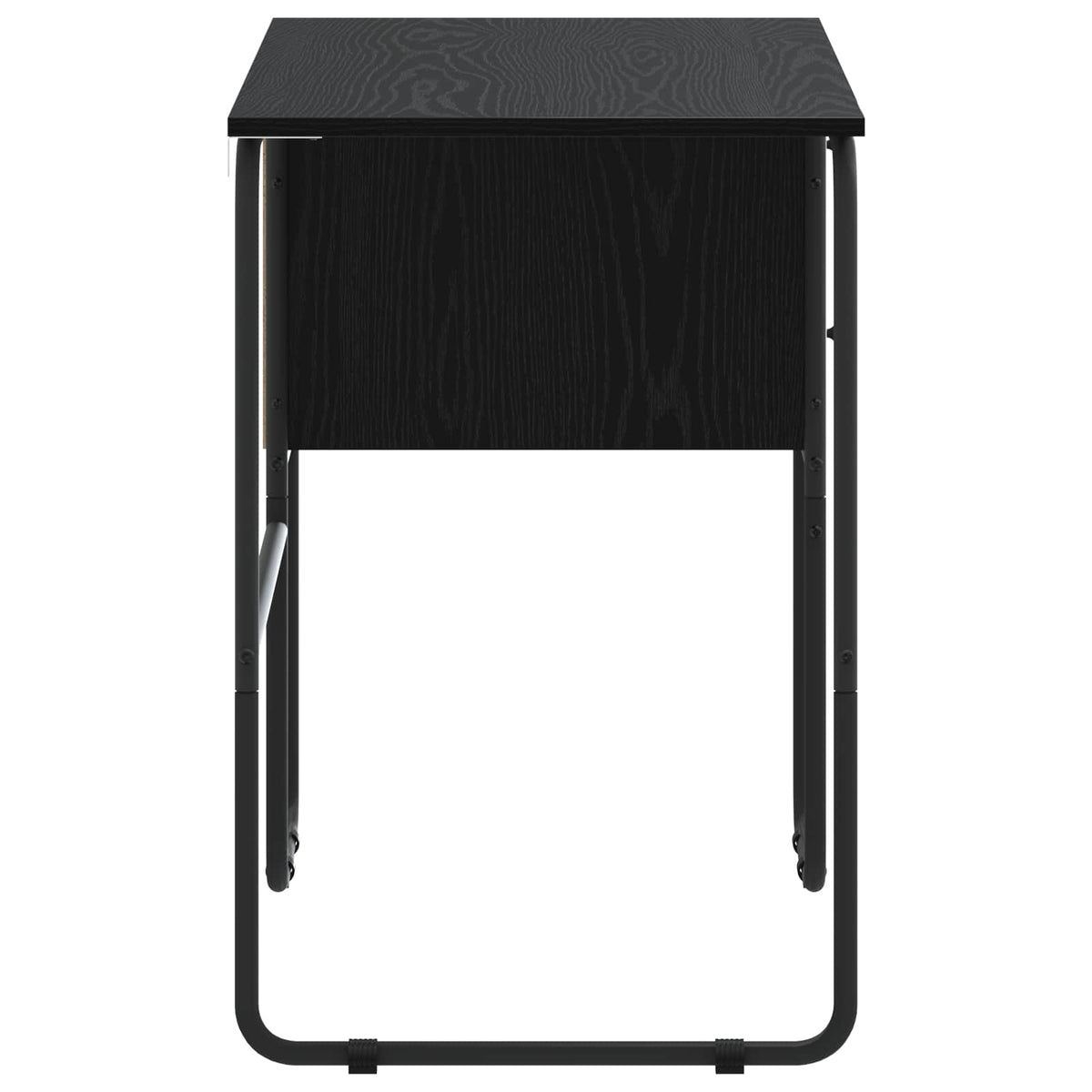 Desk with Storage Black Oak 100 x 50 x 75 cm