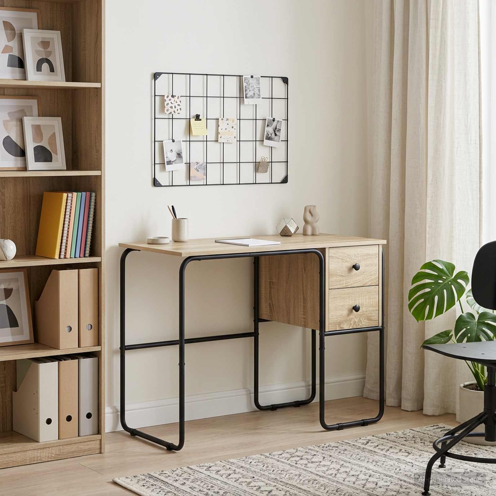 Desk with Storage Sonoma Oak 100 x 50 x 75 cm