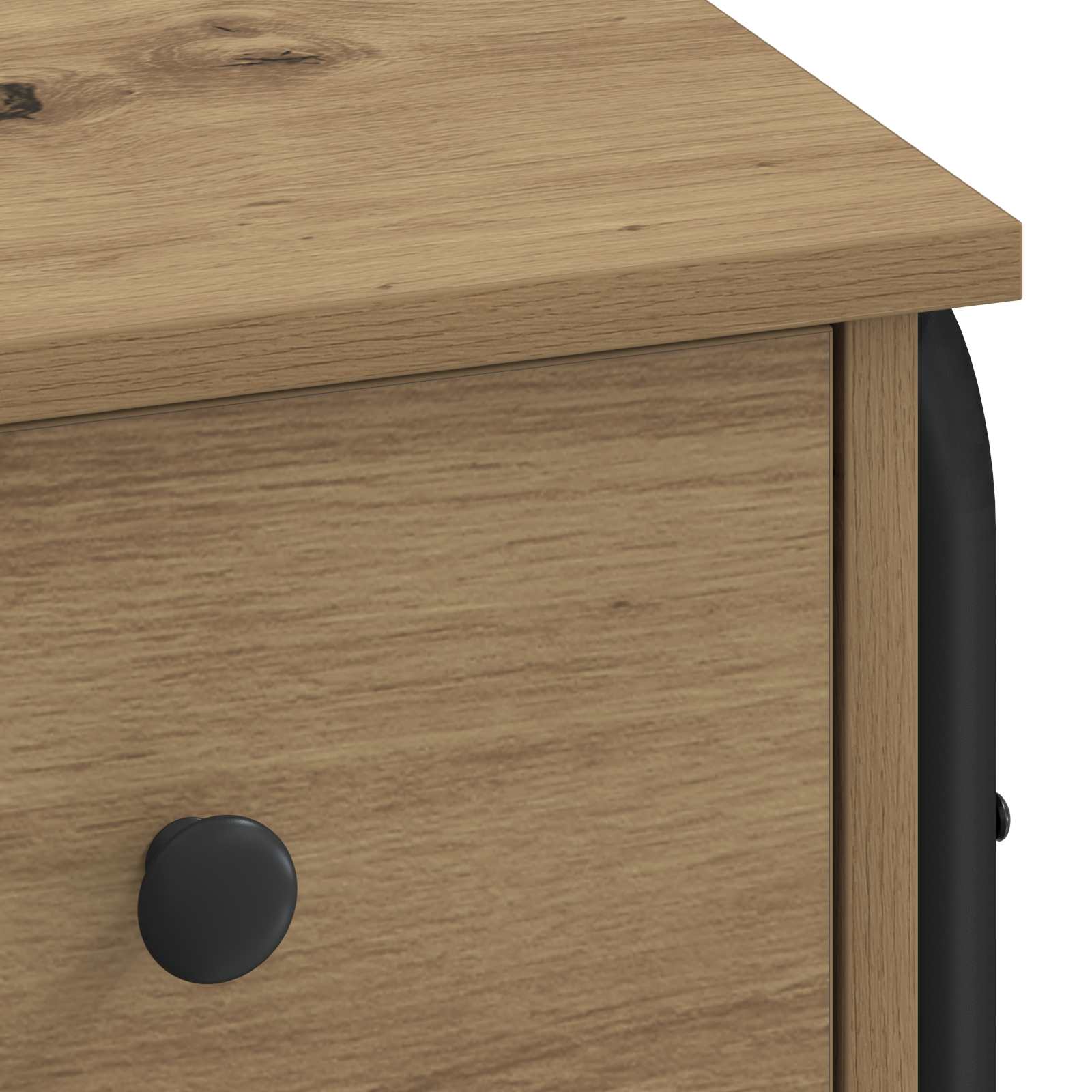 Desk with Storage Artisan Oak 100 x 50 x 75 cm