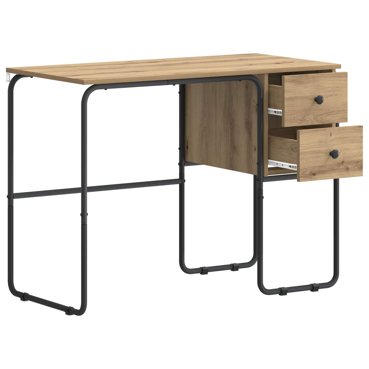 Desk with Storage Artisan Oak 100 x 50 x 75 cm