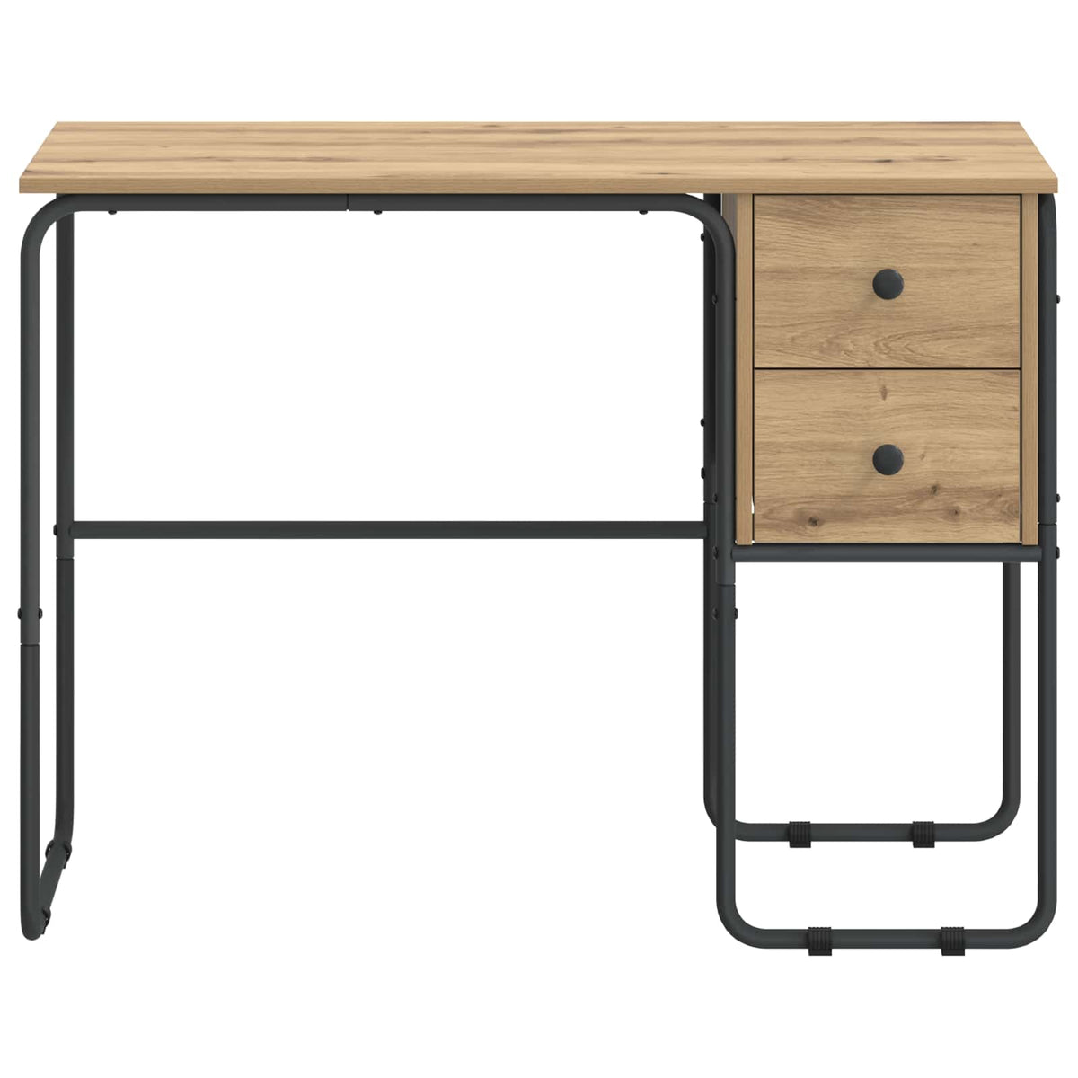 Desk with Storage Artisan Oak 100 x 50 x 75 cm
