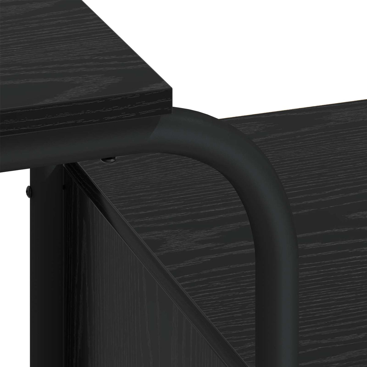 Desk with Storage Black Oak 145 x 50 x 75 cm