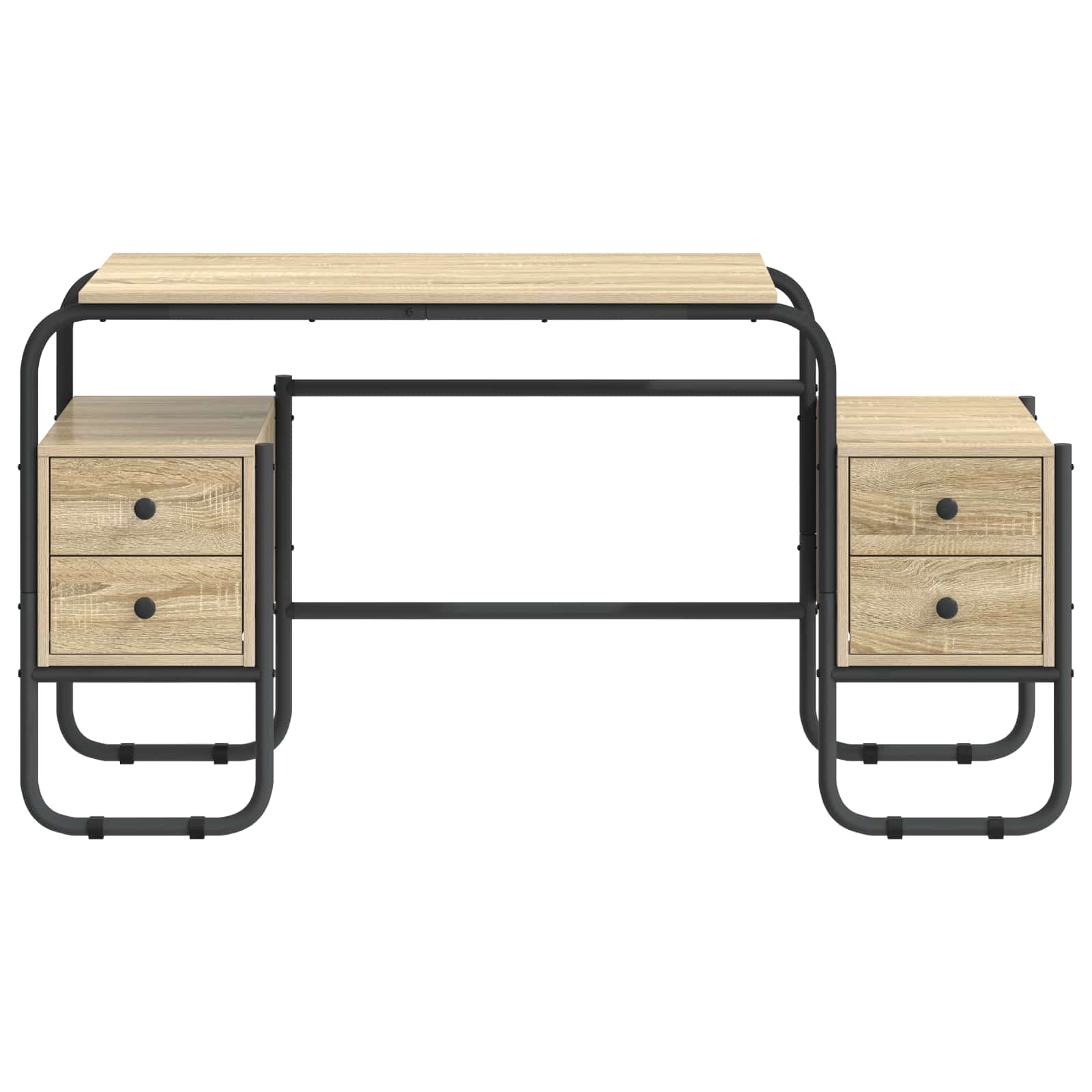 Desk with Storage Sonoma Oak 145 x 50 x 75 cm
