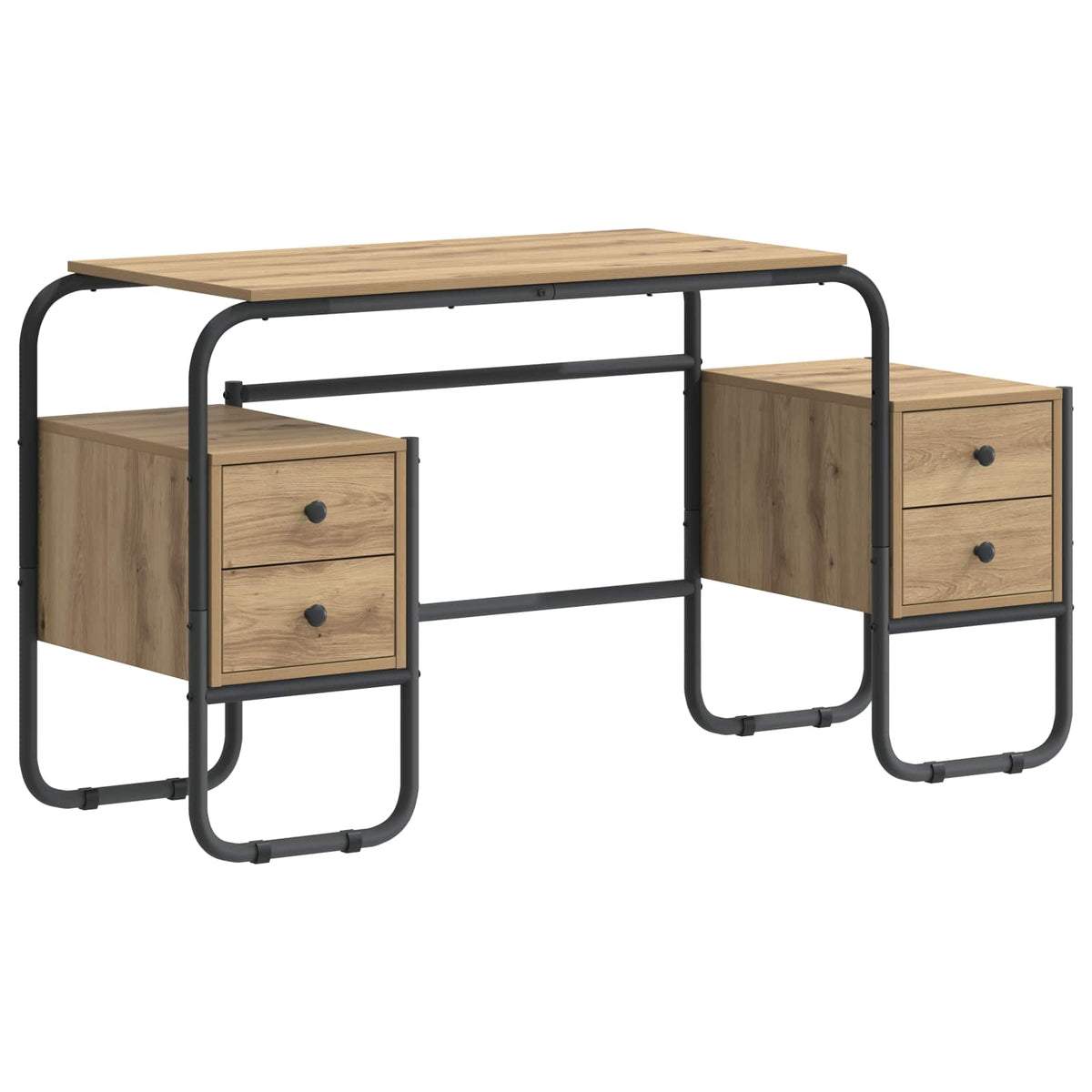 Desk with Storage Artisan Oak 145 x 50 x 75 cm