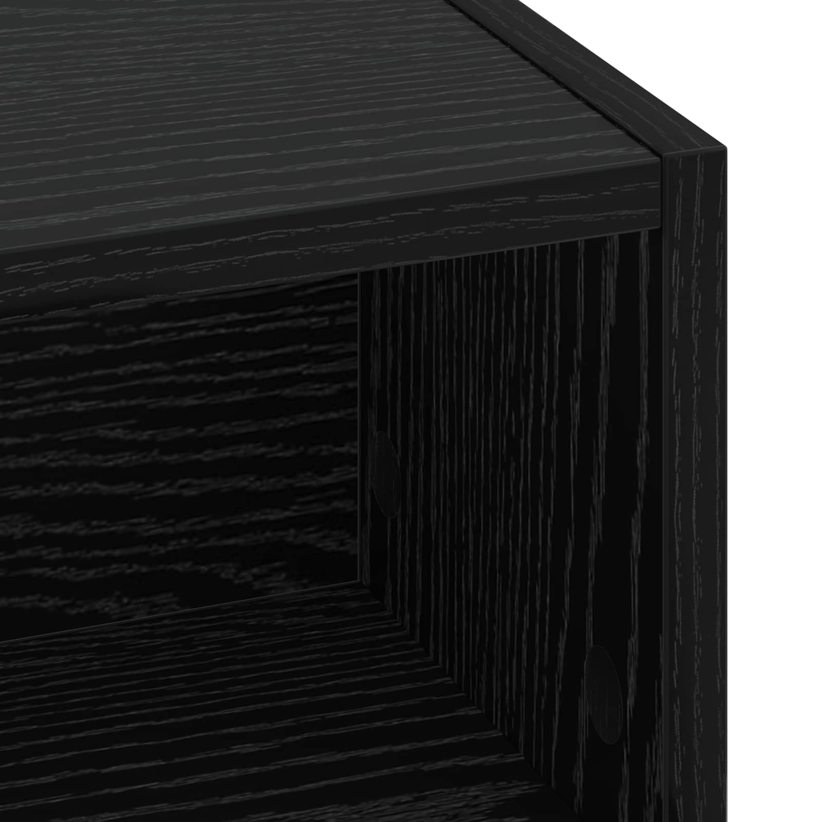 Desk with Storage Black Oak 60 x 50 x 91 cm