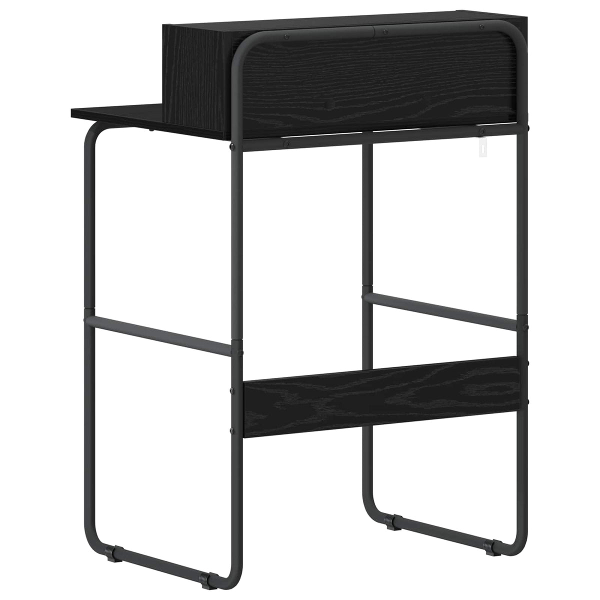 Desk with Storage Black Oak 60 x 50 x 91 cm