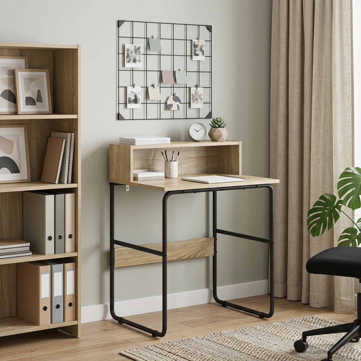 Desk with Storage Sonoma Oak 60 x 50 x 91 cm