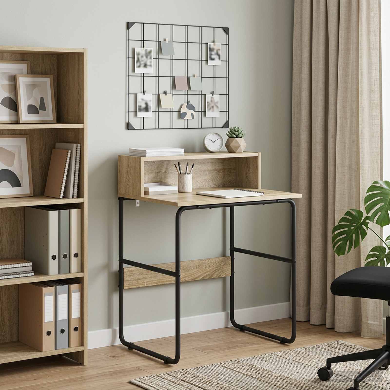 Desk with Storage Sonoma Oak 60 x 50 x 91 cm