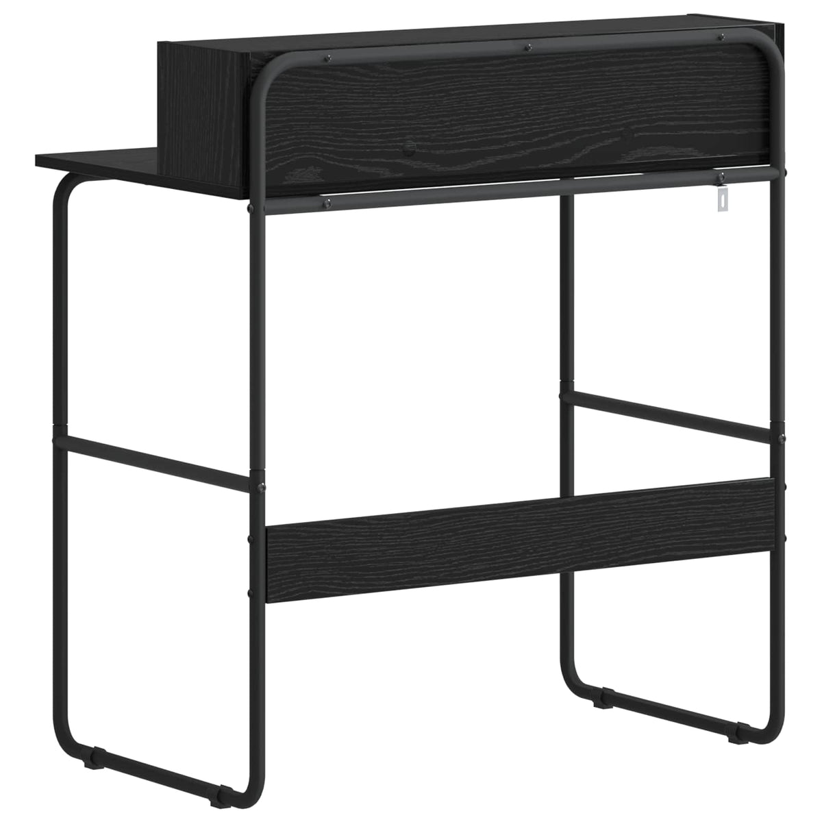 Desk with Storage Black Oak 80 x 50 x 91 cm