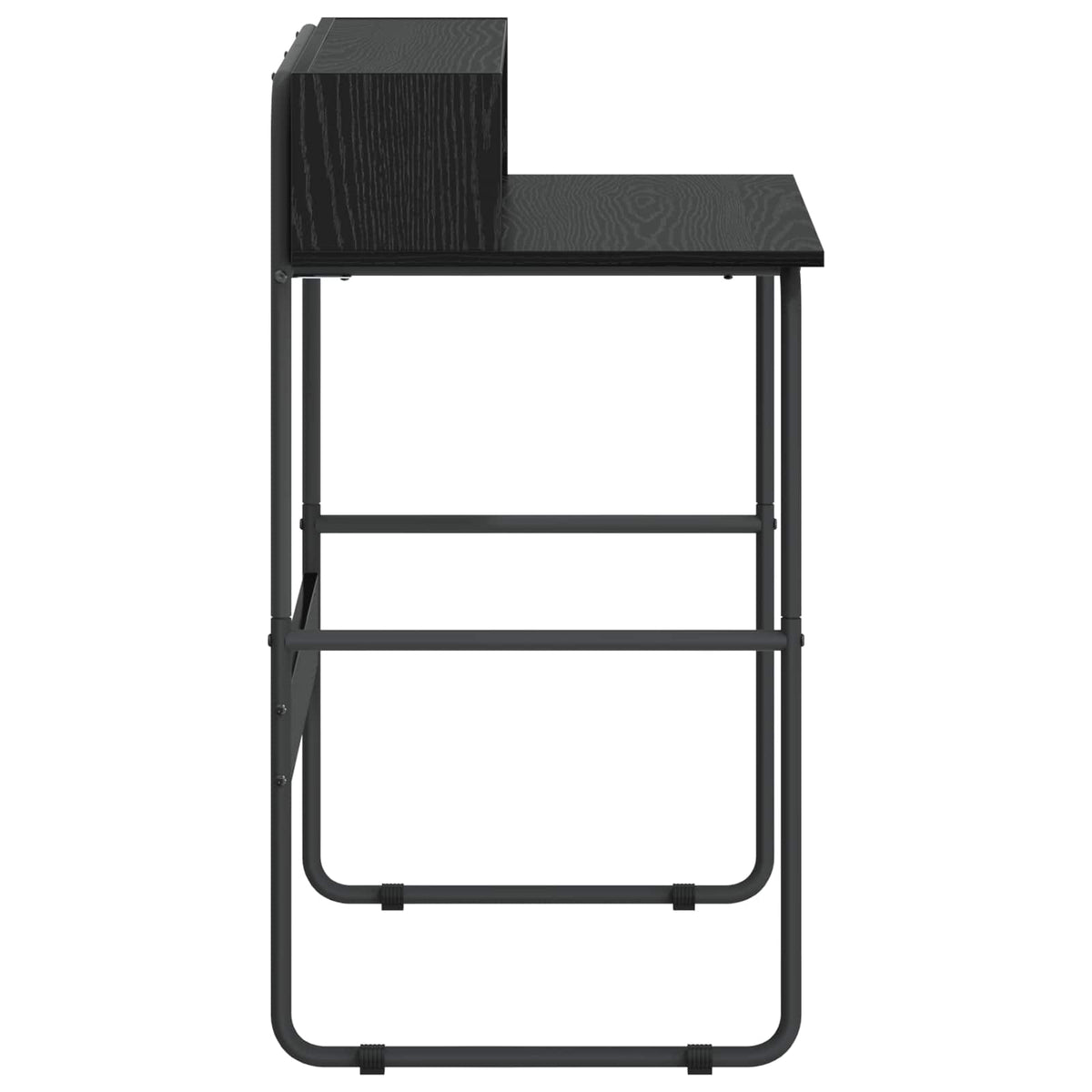 Desk with Storage Black Oak 80 x 50 x 91 cm