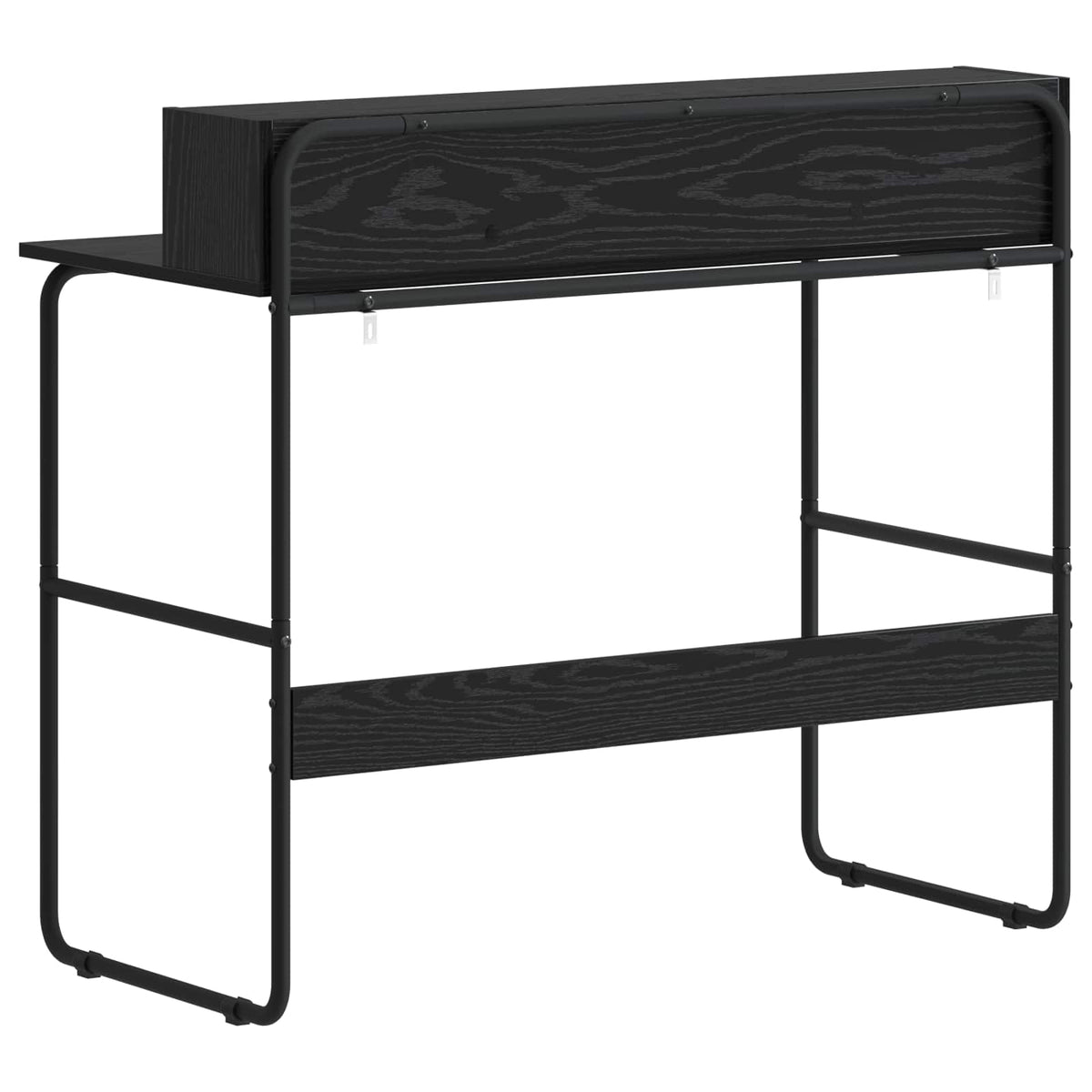 Desk with Storage Black Oak 100 x 50 x 91 cm