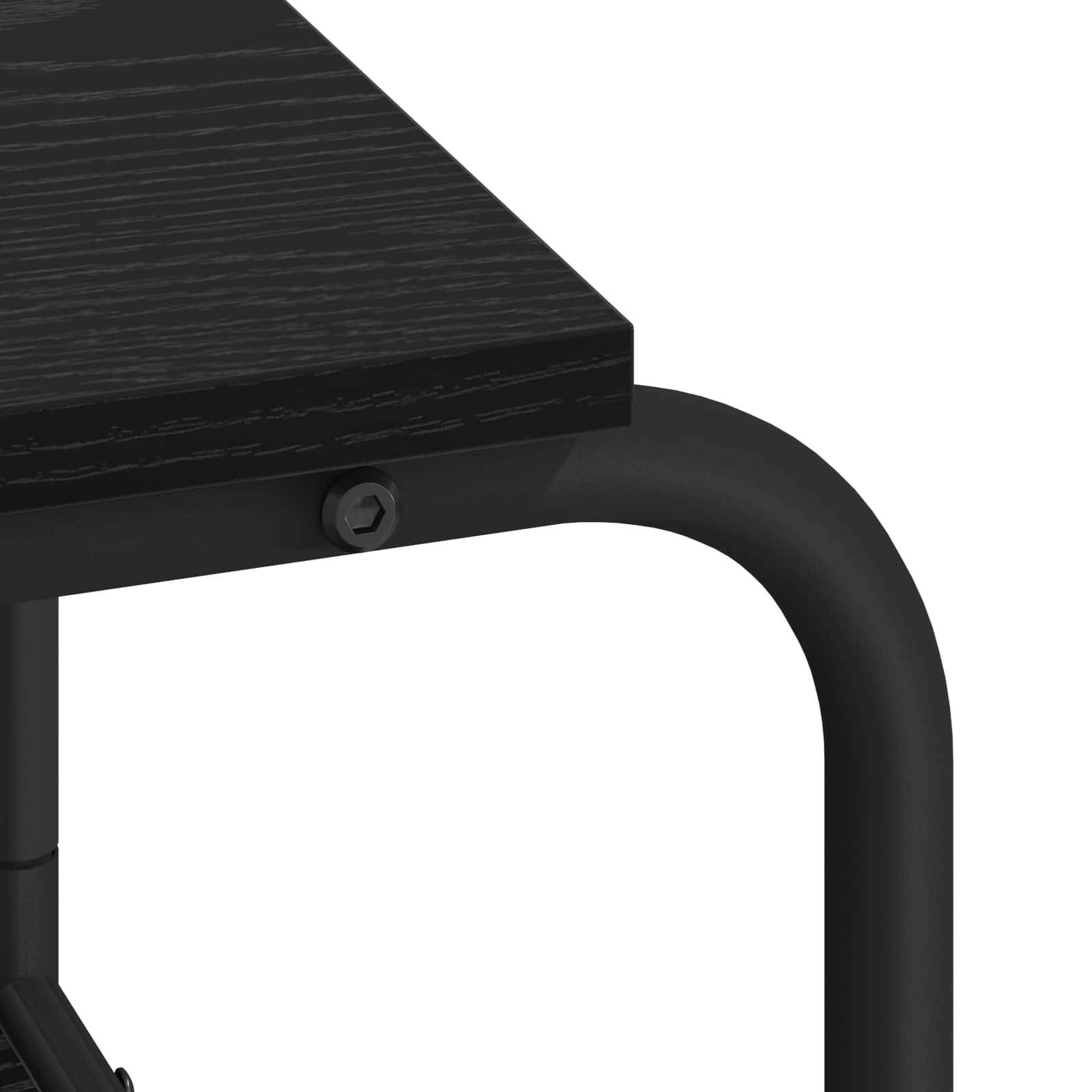 Desk with Storage Black Oak 113.5 x 52 x 75.5 cm
