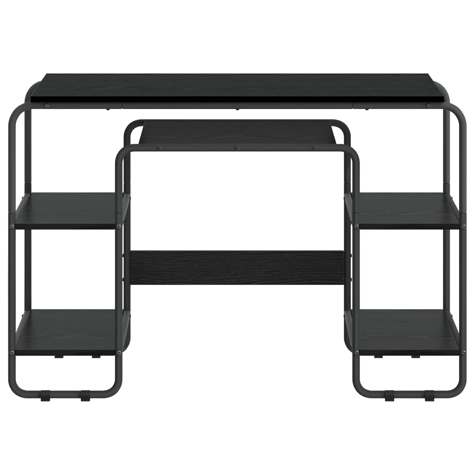 Desk with Storage Black Oak 113.5 x 52 x 75.5 cm