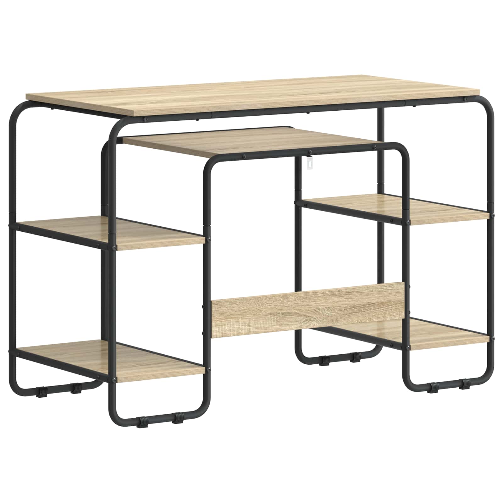 Desk with Storage Sonoma Oak 113.5 x 52 x 75.5 cm