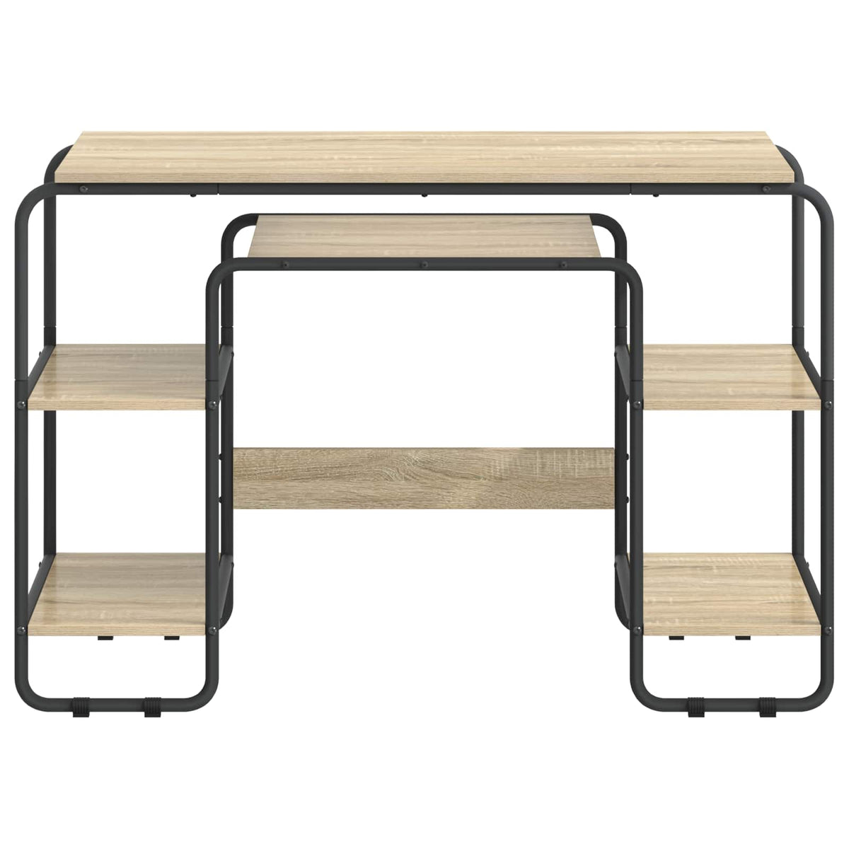 Desk with Storage Sonoma Oak 113.5 x 52 x 75.5 cm