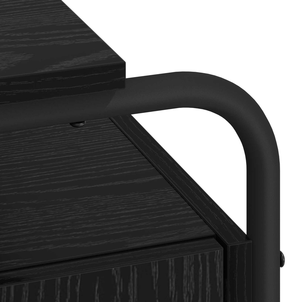 Desk with Storage Black Oak 120 x 50.5 x 75.5 cm