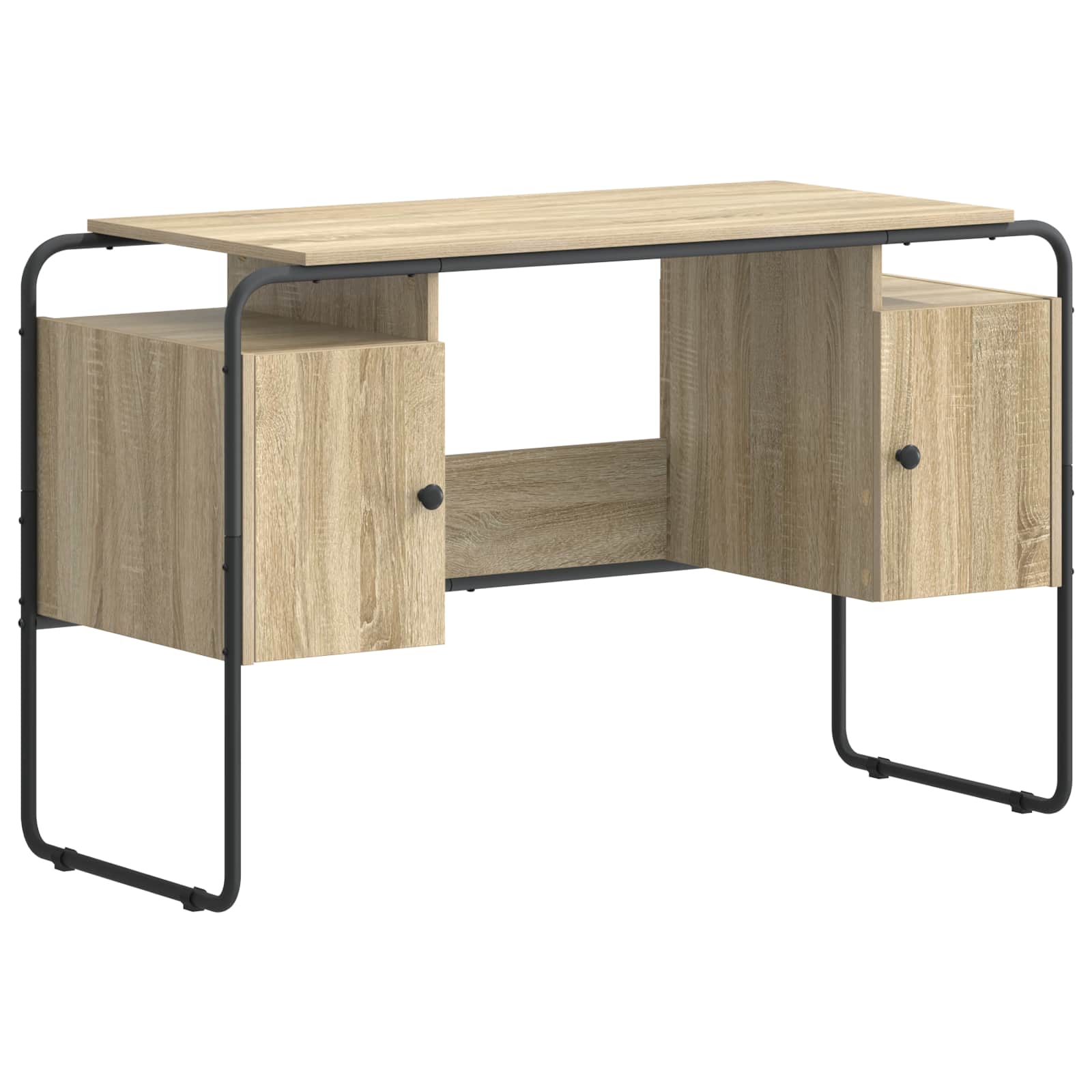 Desk with Storage Sonoma Oak 120 x 50.5 x 75.5 cm