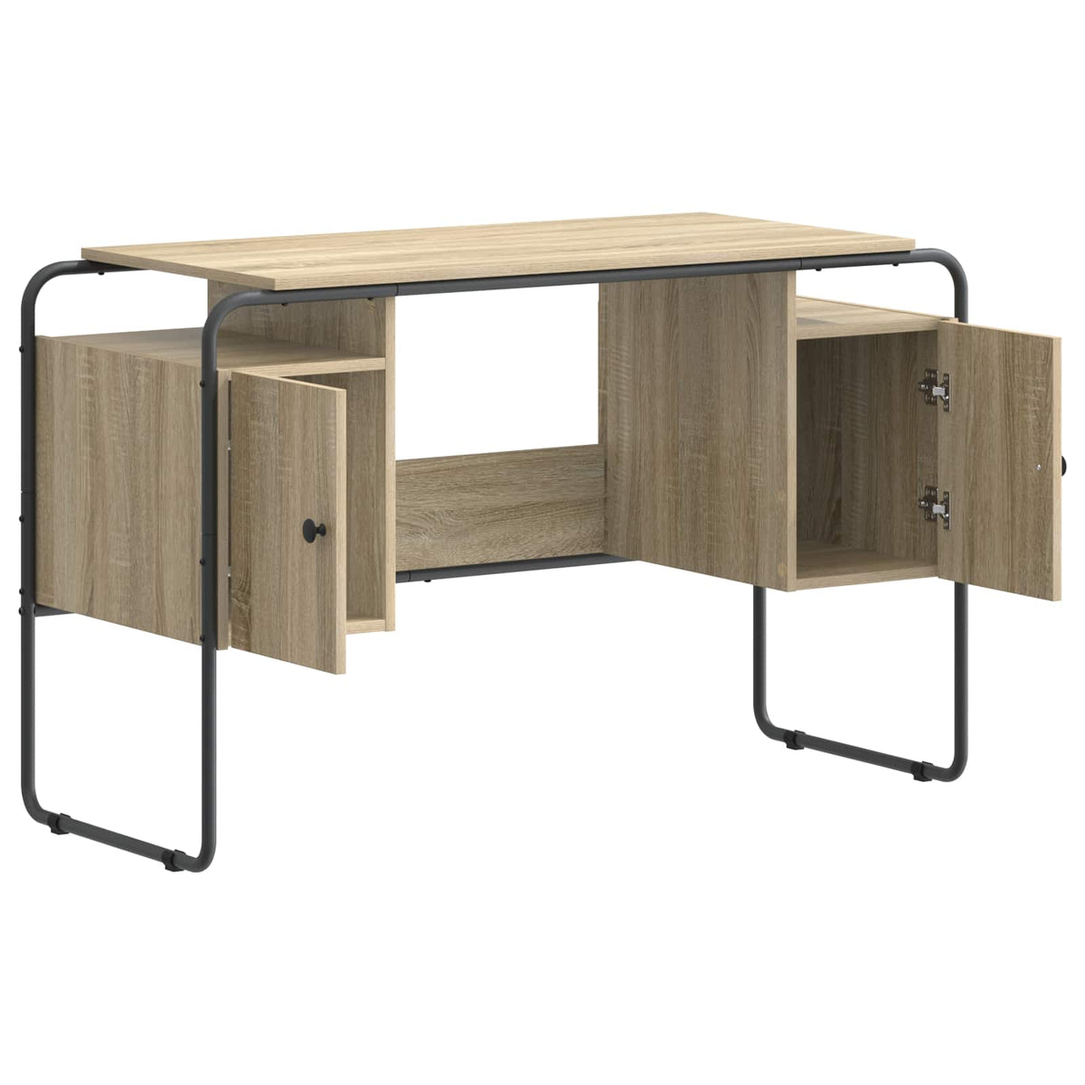 Desk with Storage Sonoma Oak 120 x 50.5 x 75.5 cm