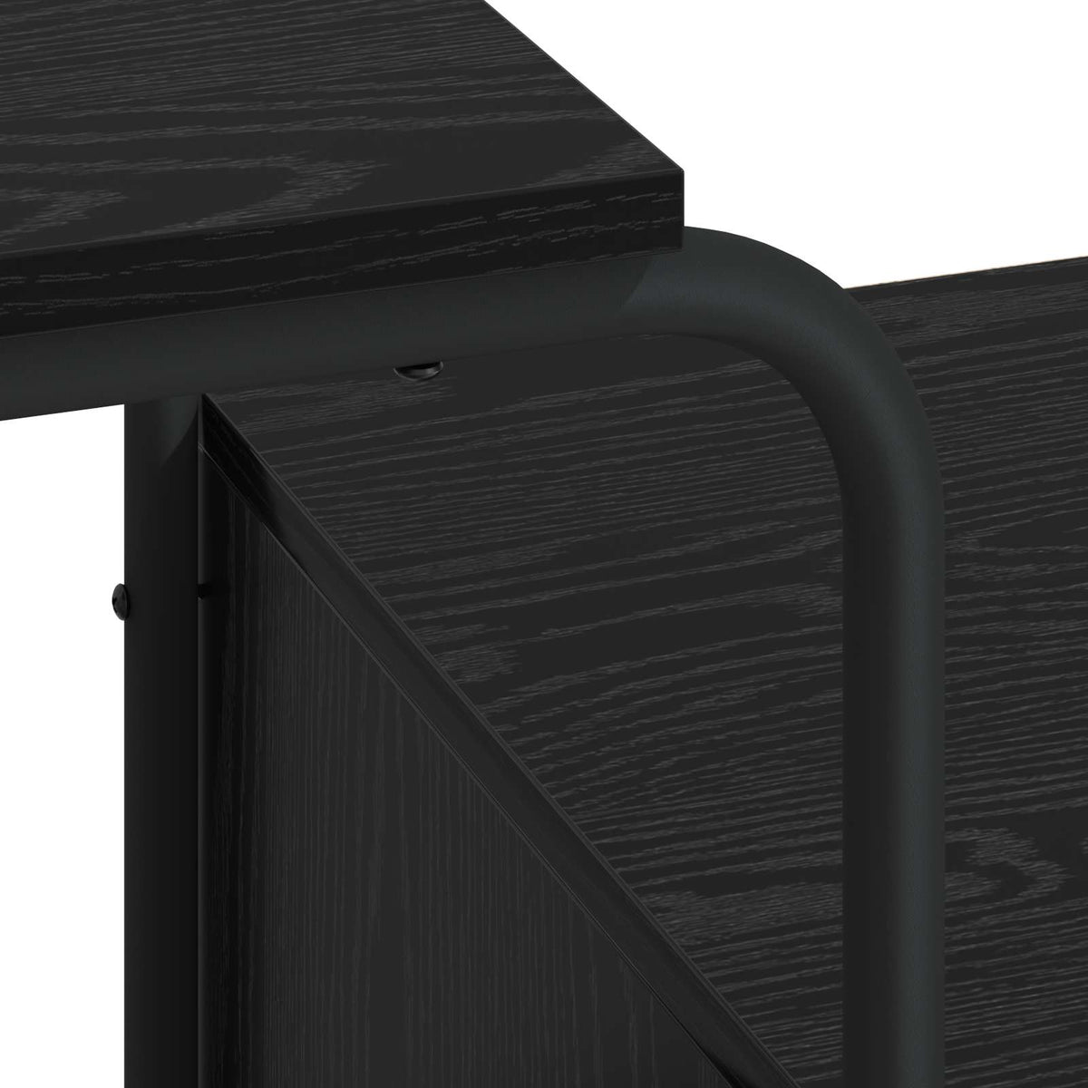Desk with Storage Black Oak 131.5 x 50 x 75.5 cm