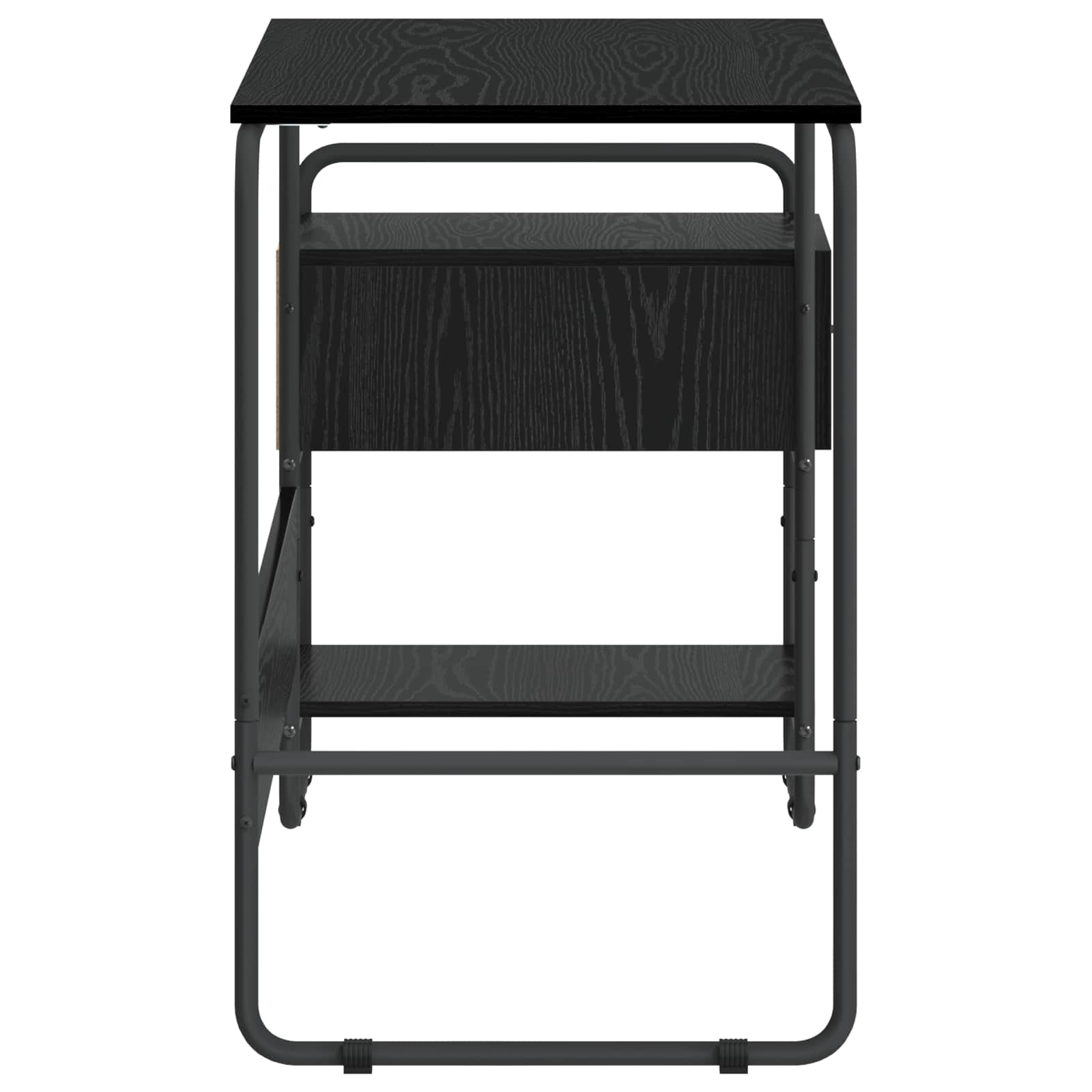 Desk with Storage Black Oak 131.5 x 50 x 75.5 cm