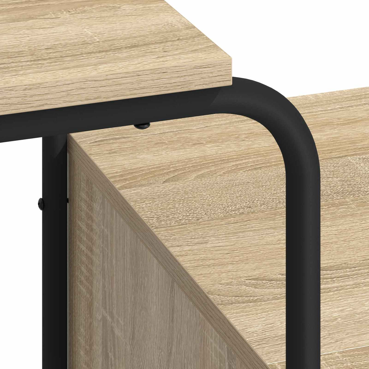 Desk with Storage Sonoma Oak 131.5 x 50 x 75.5 cm