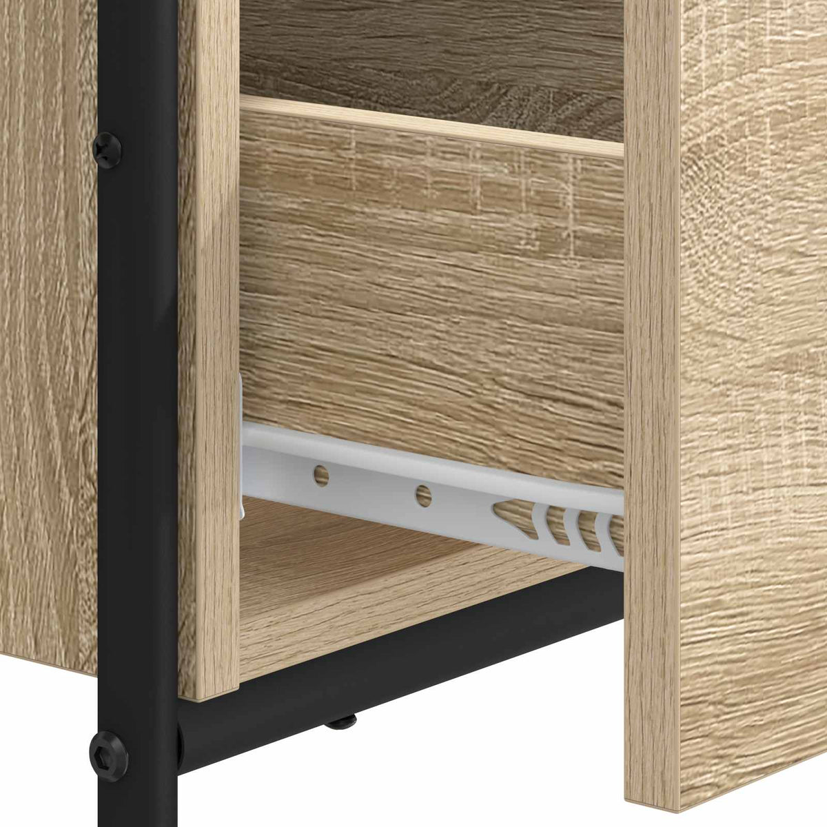 Desk with Storage Sonoma Oak 131.5 x 50 x 75.5 cm