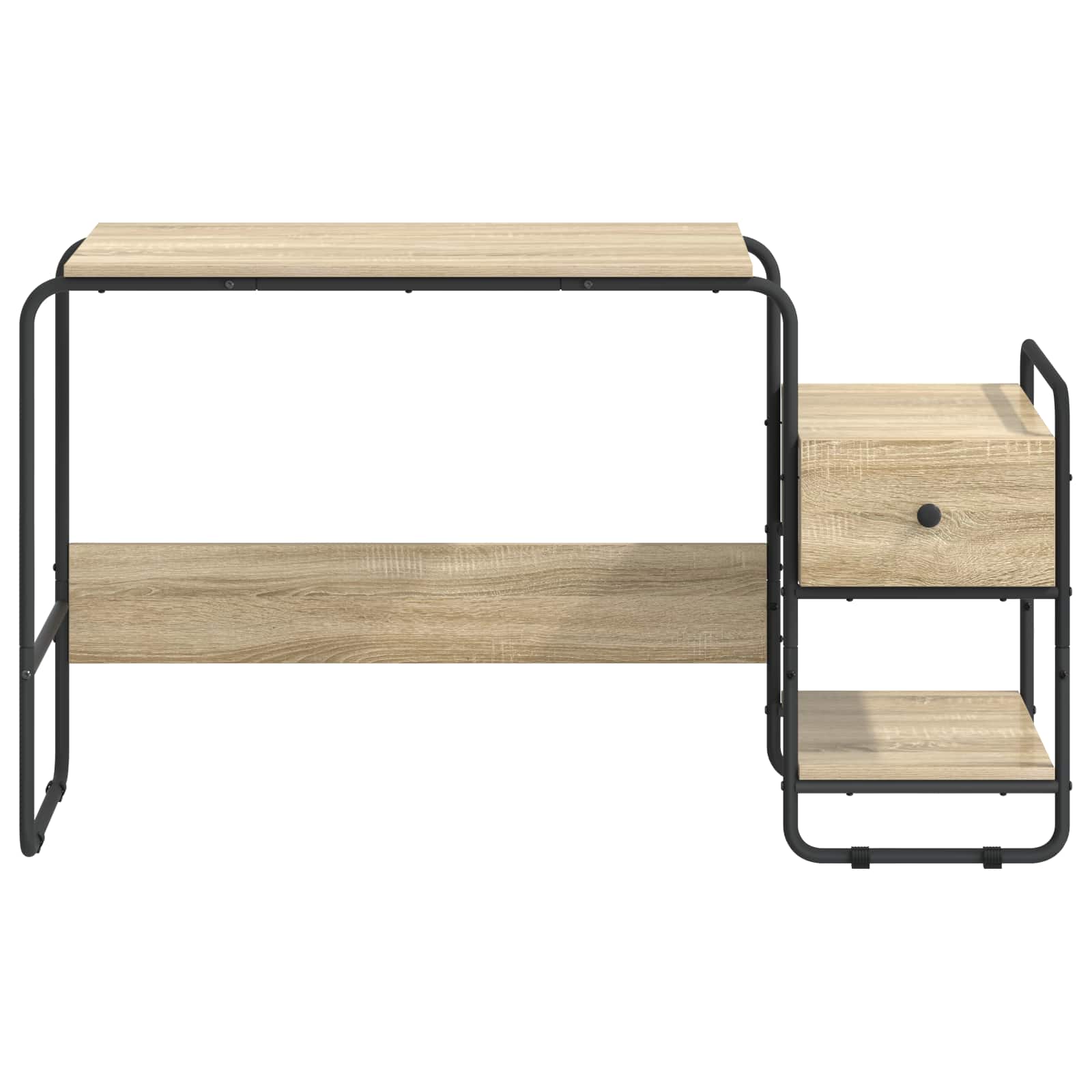 Desk with Storage Sonoma Oak 131.5 x 50 x 75.5 cm
