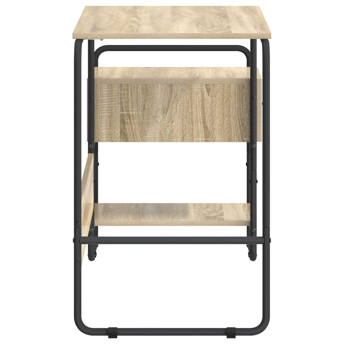 Desk with Storage Sonoma Oak 131.5 x 50 x 75.5 cm