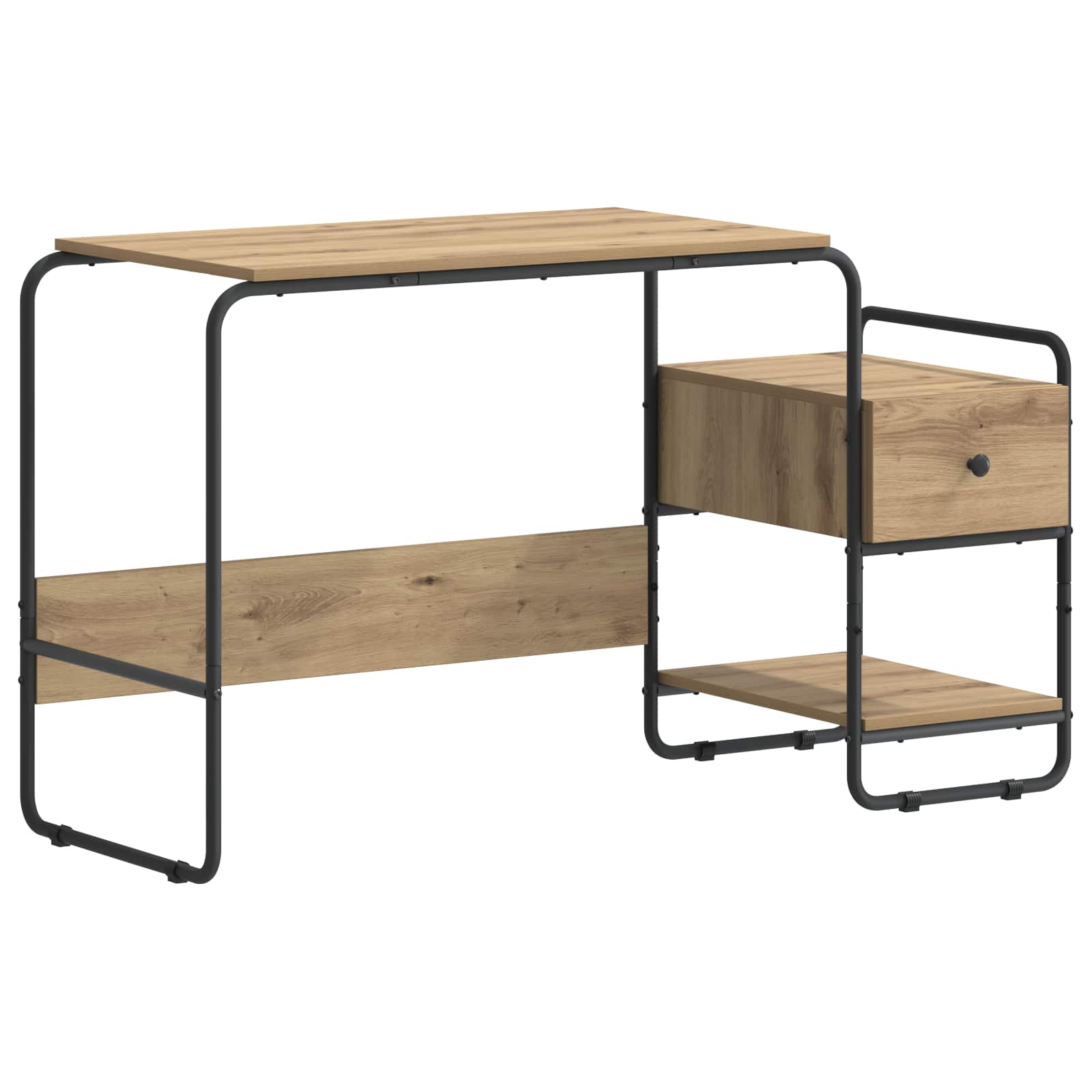 Desk with Storage Artisan Oak 131.5 x 50 x 75.5 cm