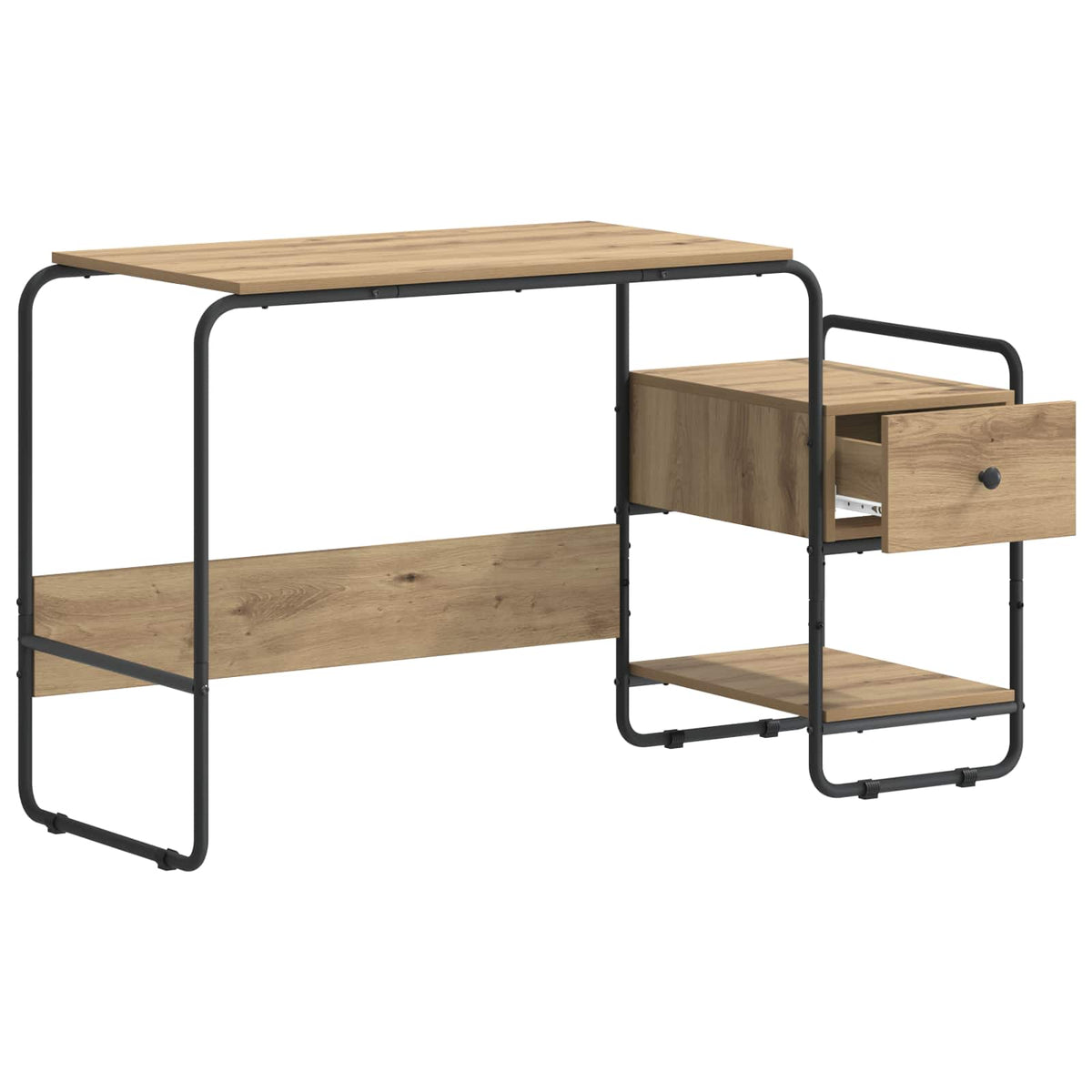 Desk with Storage Artisan Oak 131.5 x 50 x 75.5 cm