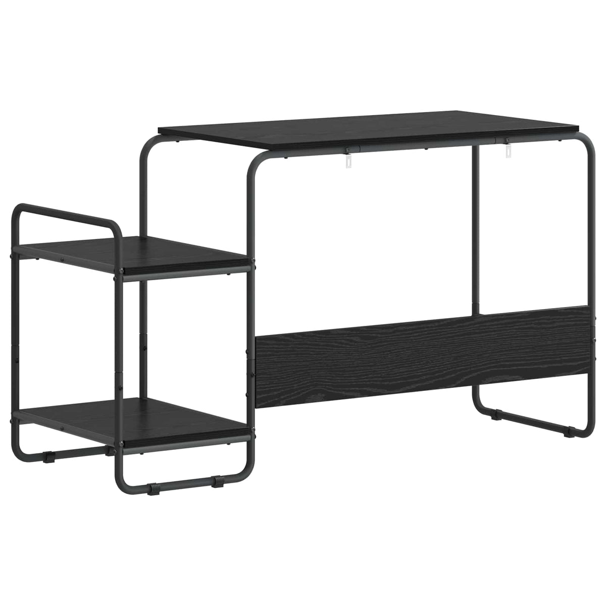 Desk with Storage Black Oak 131.5 x 50 x 75.5 cm